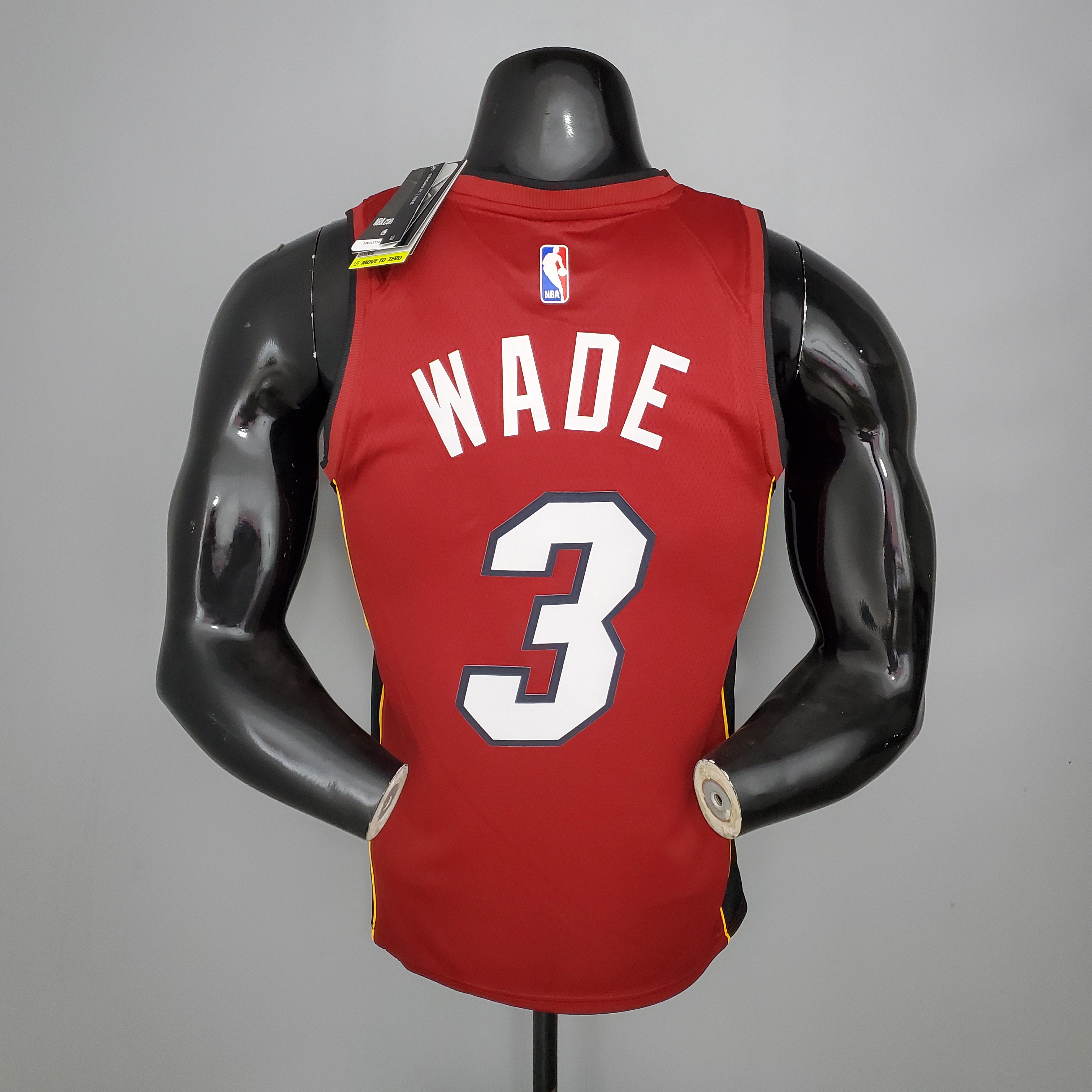 21 season Heat Jordan theme V-neck date red No. 3 Wade