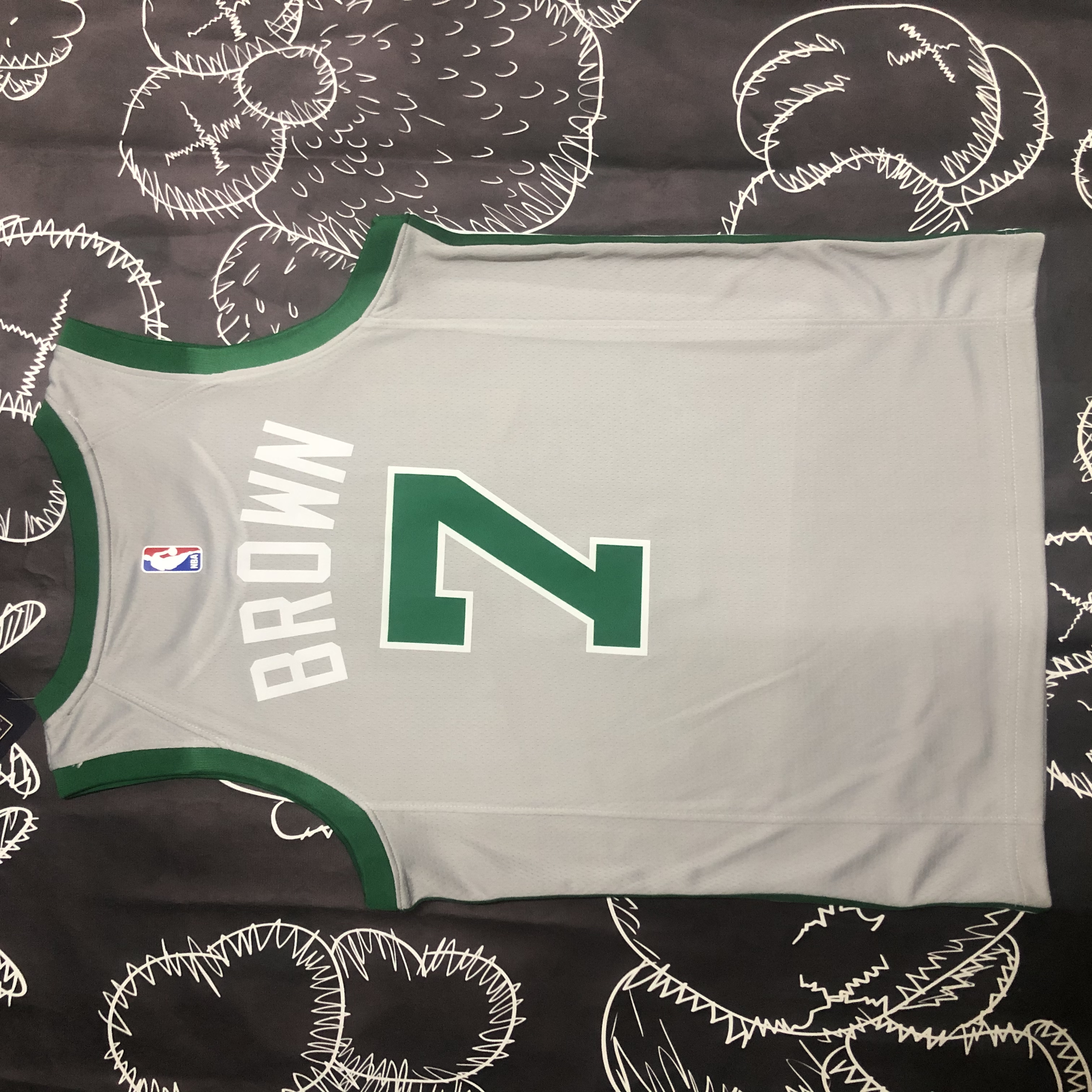 Celtics grey number 7 Brown