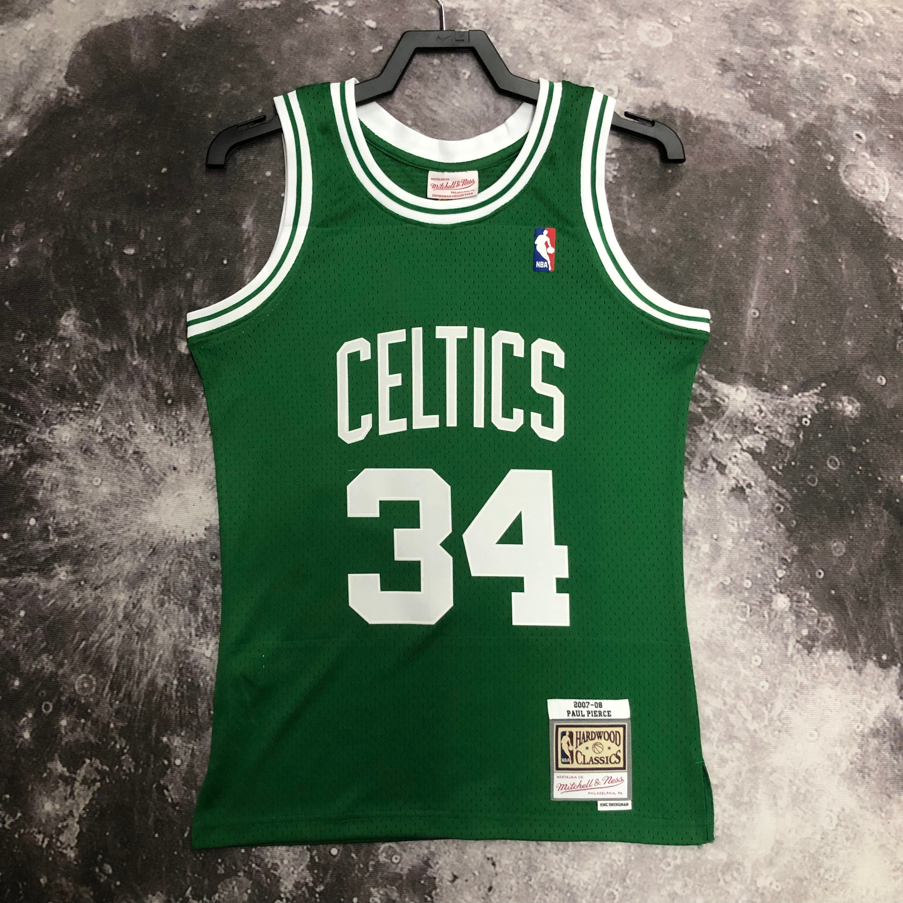 MN Hot Press Throwback jersey SW Celtics 200708 green 34 Pierce