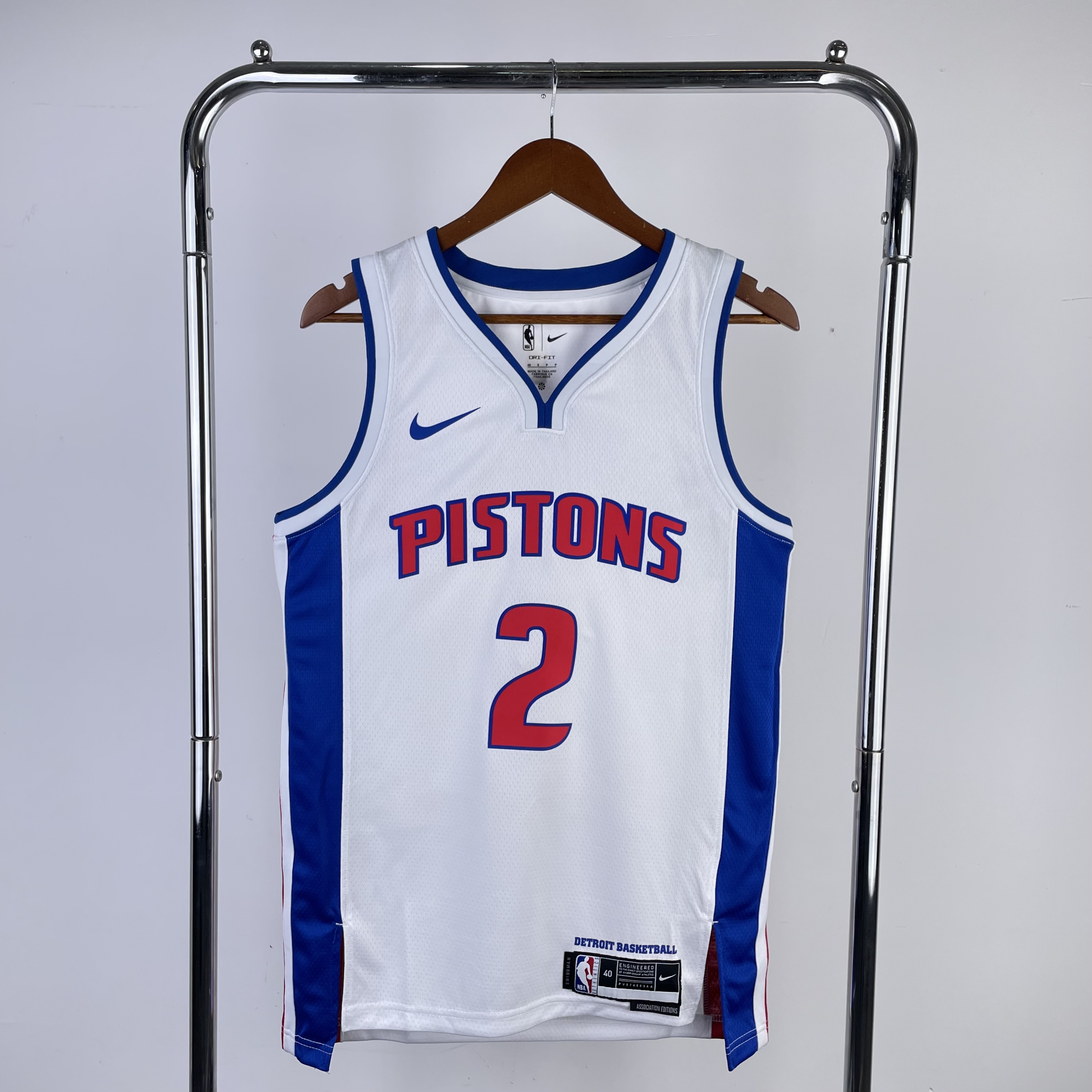 Season 23 Pistons white number 2 Cunningham