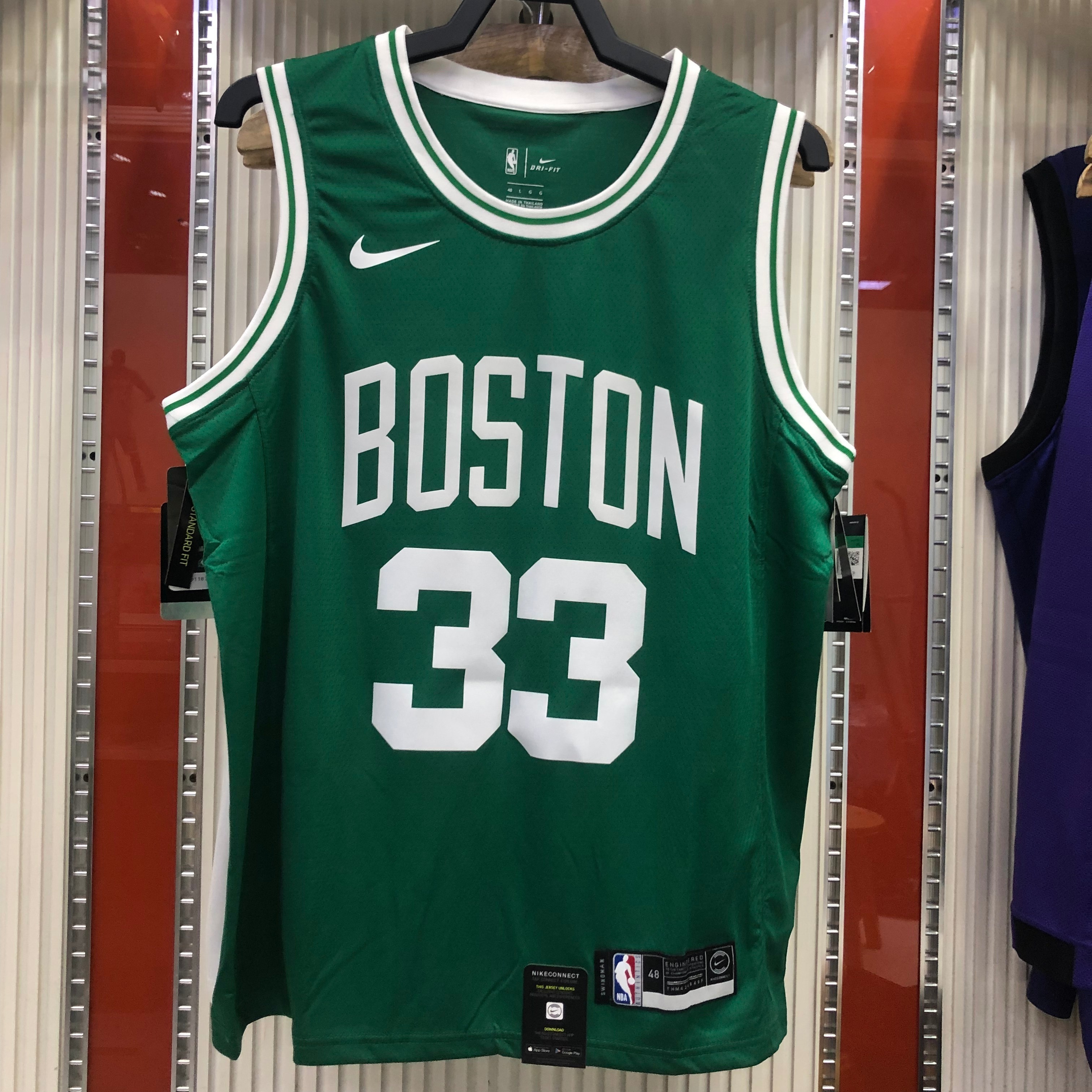 Celtics throwback green number 33 Larry. Bird