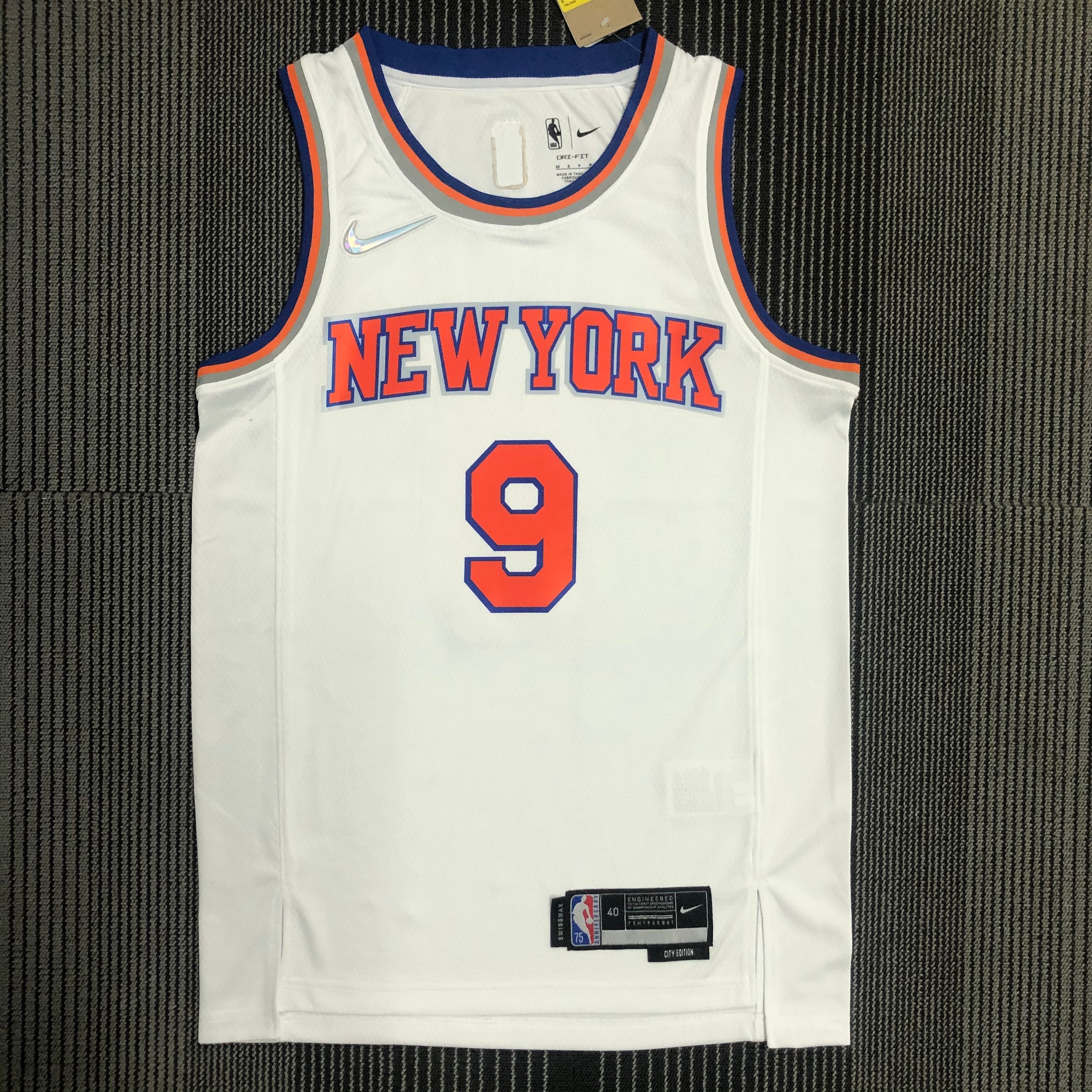 75th anniversary Knicks white No. 9 Barrett