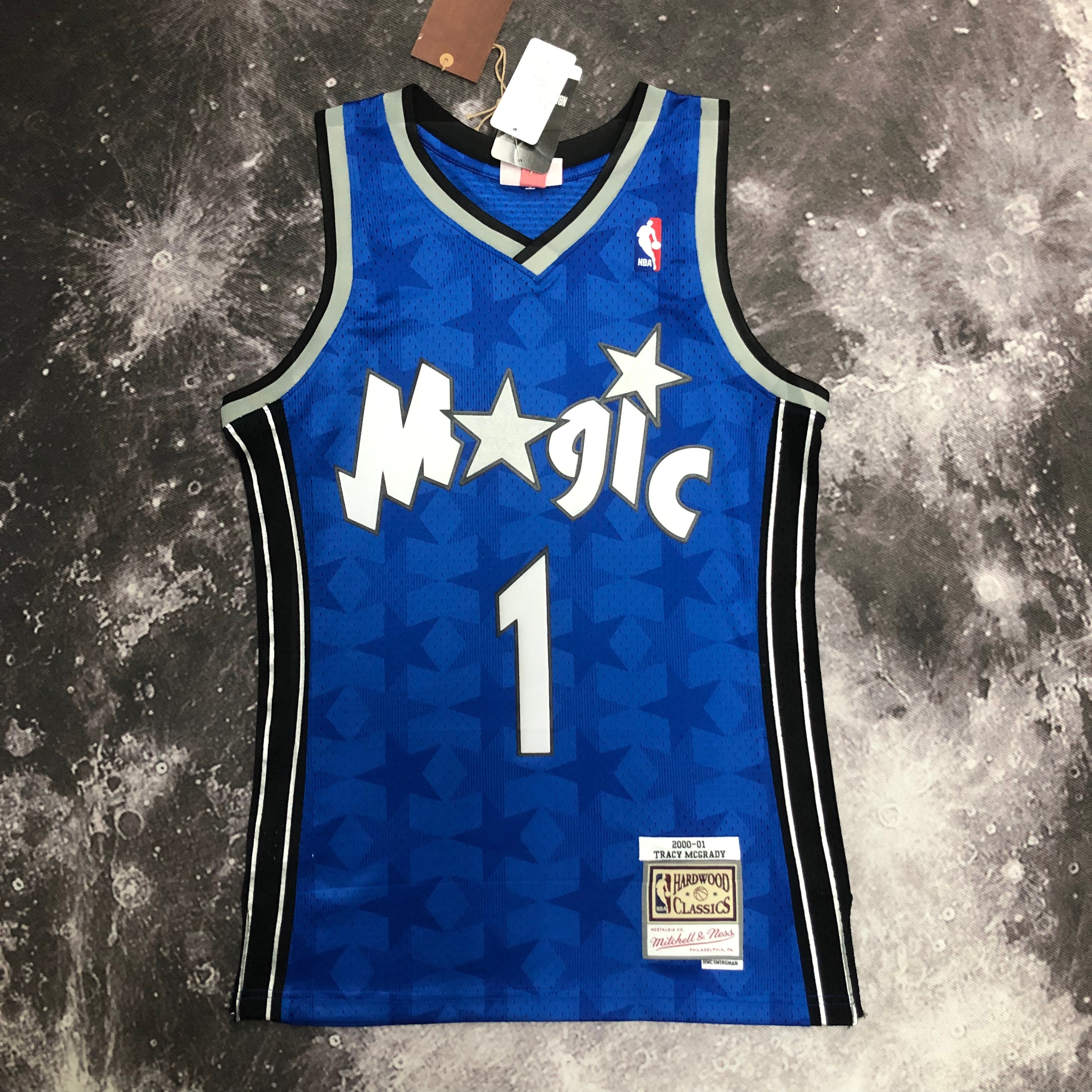 MN Hot Press Throwback Jersey SW Magic 0001 season Dark Star No. 1 McGrady
