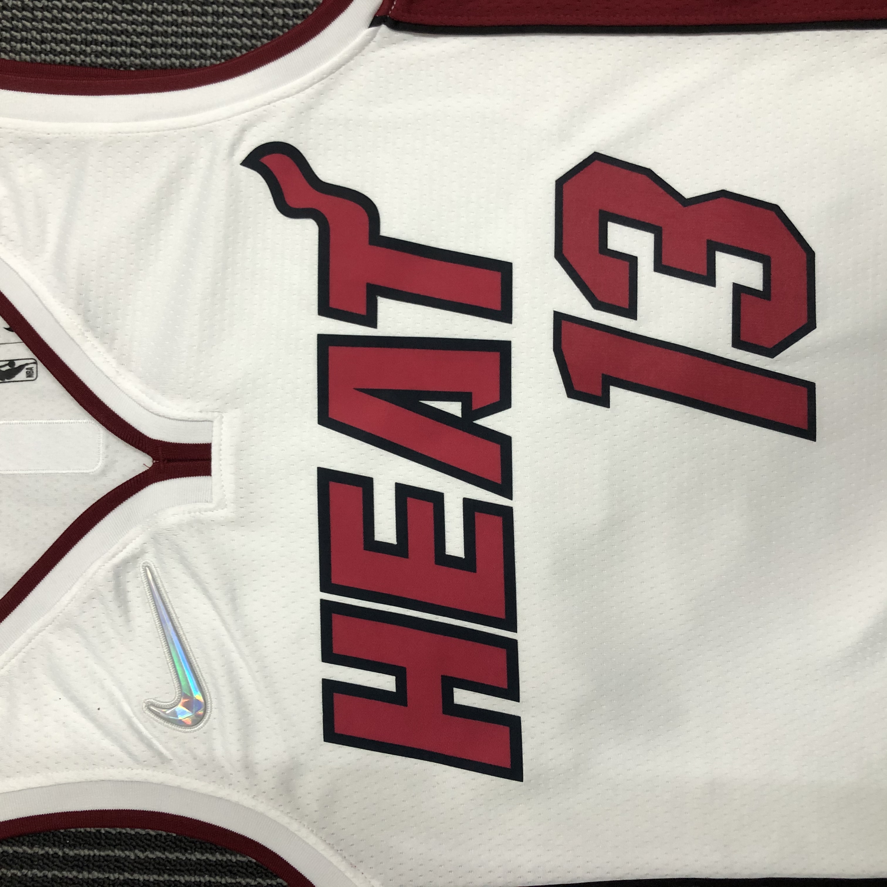 75th anniversary Heat white number 13 Adebayo