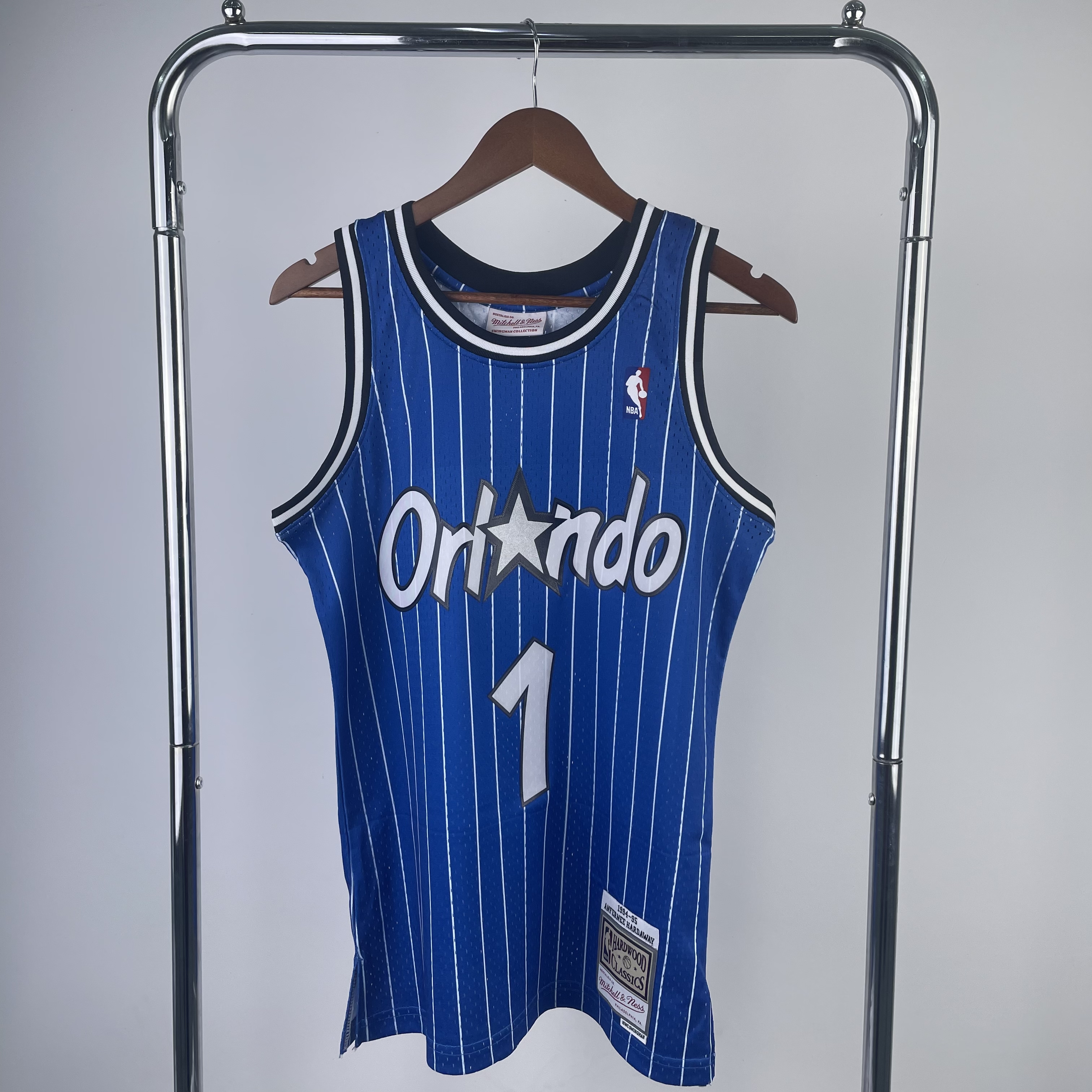 MN Hot Press Throwback jersey SW Magic '95 season blue No. 1 Hardaway