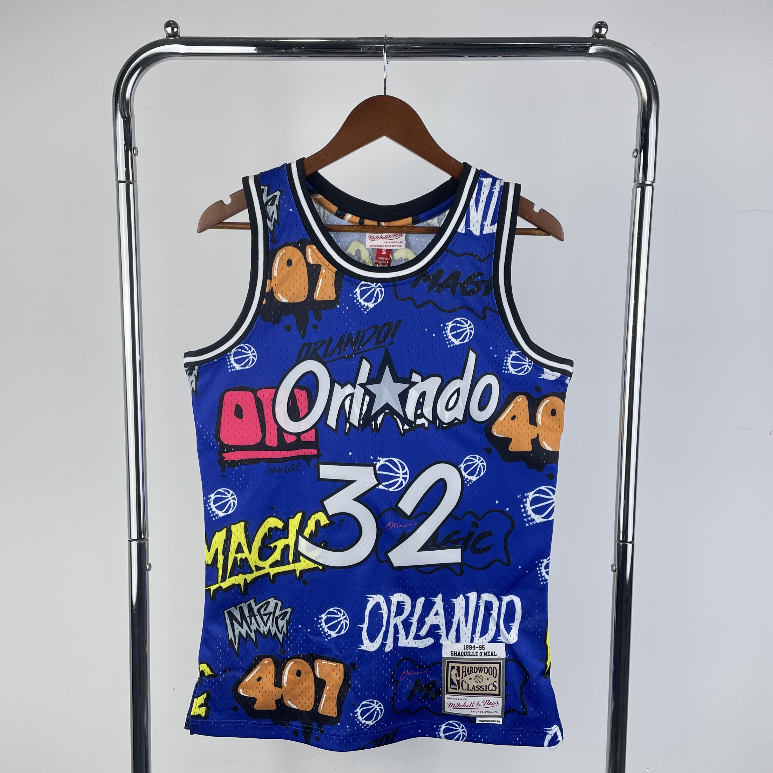MN Hot Press Throwback Jersey SW Magic 9495 season doodle No. 32 O 'Neal