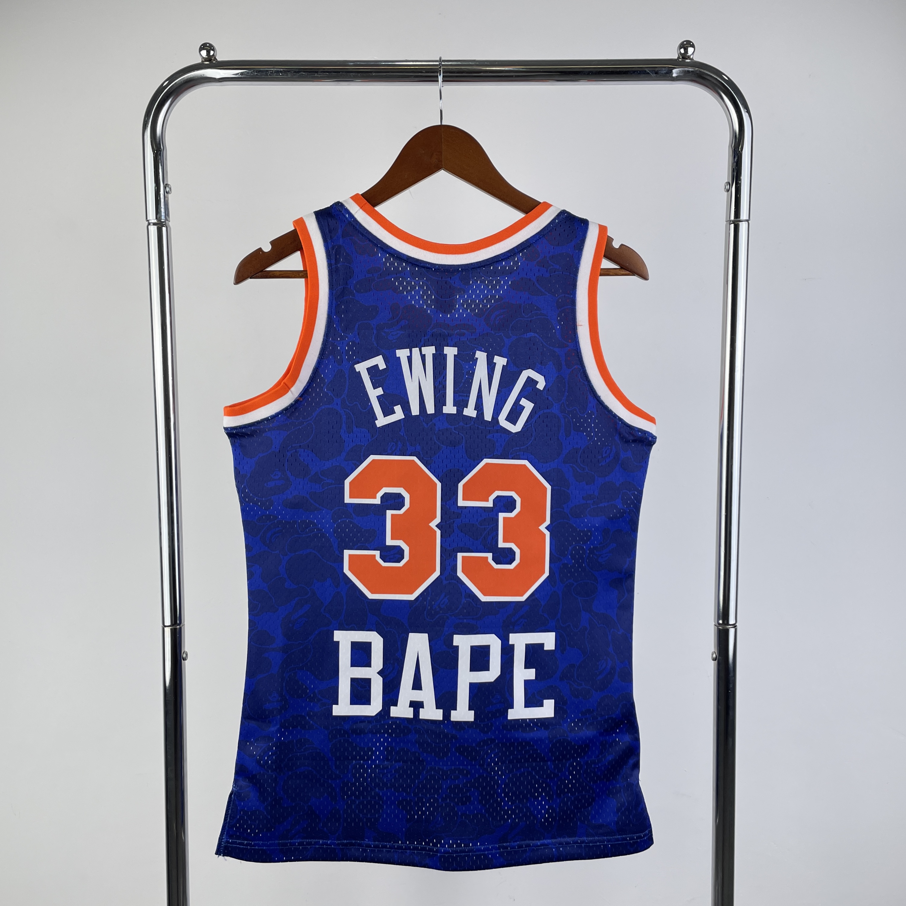 BAPE×M&N co-branded jersey Knicks blue 33