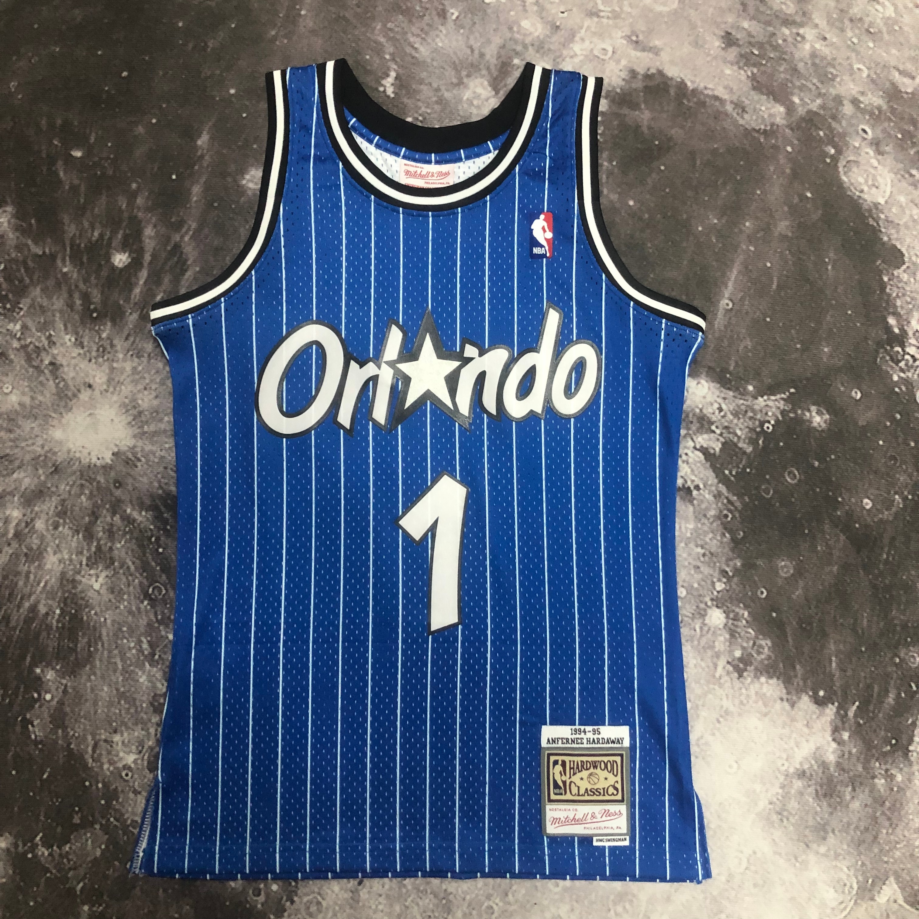 MN Hot Press Throwback jersey SW Magic '95 season blue No. 1 Hardaway