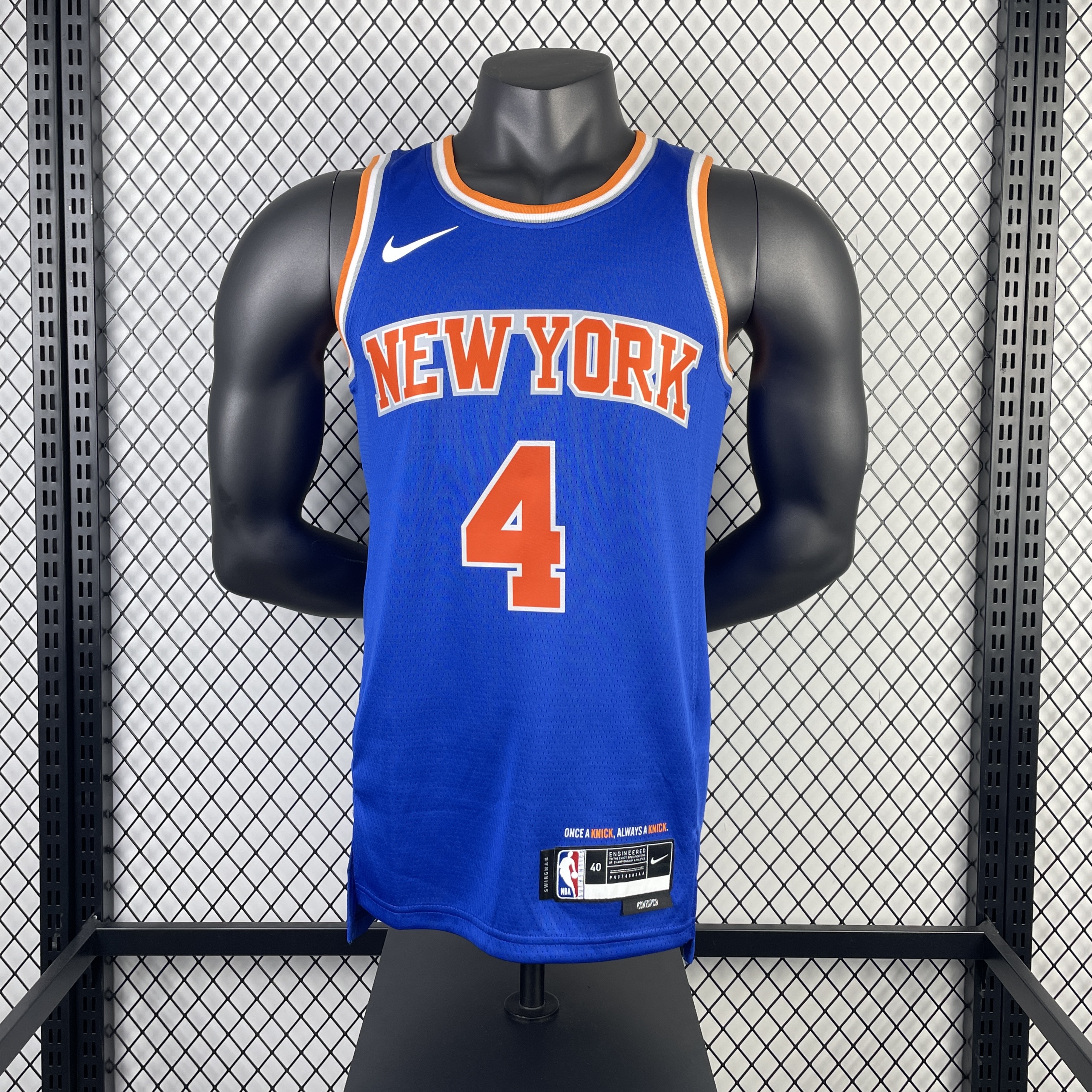 23 season Knicks away blue No. 4 Rose