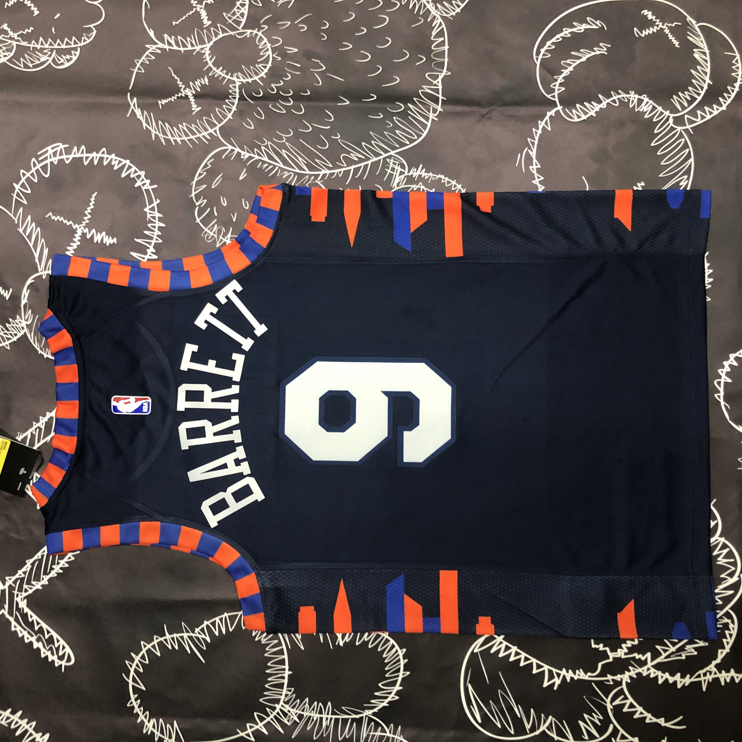 Knicks stripes number nine Barrett