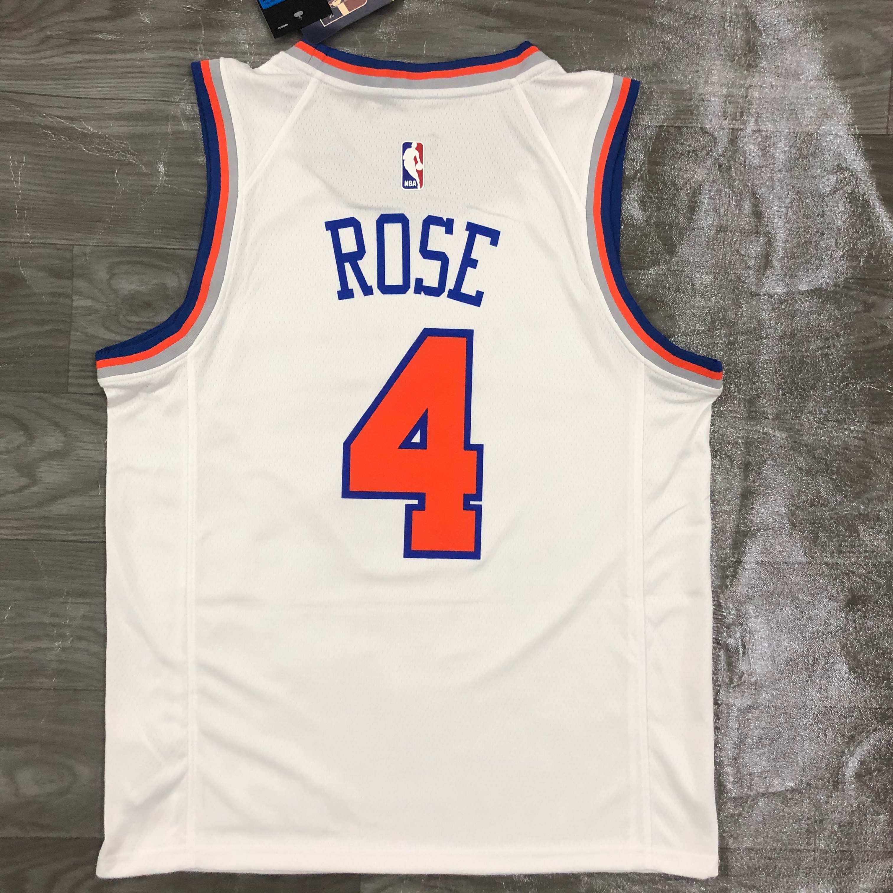 Knicks white No. 4 Rose
