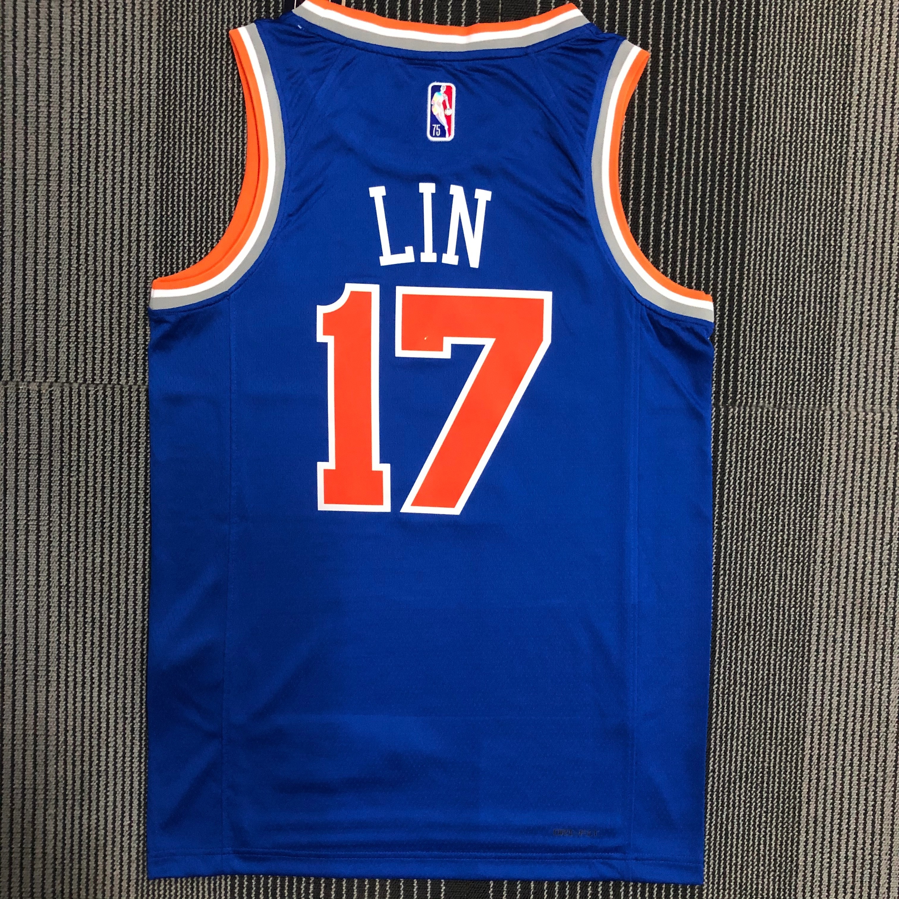 75th anniversary Knicks blue # 17 Jeremy Lin