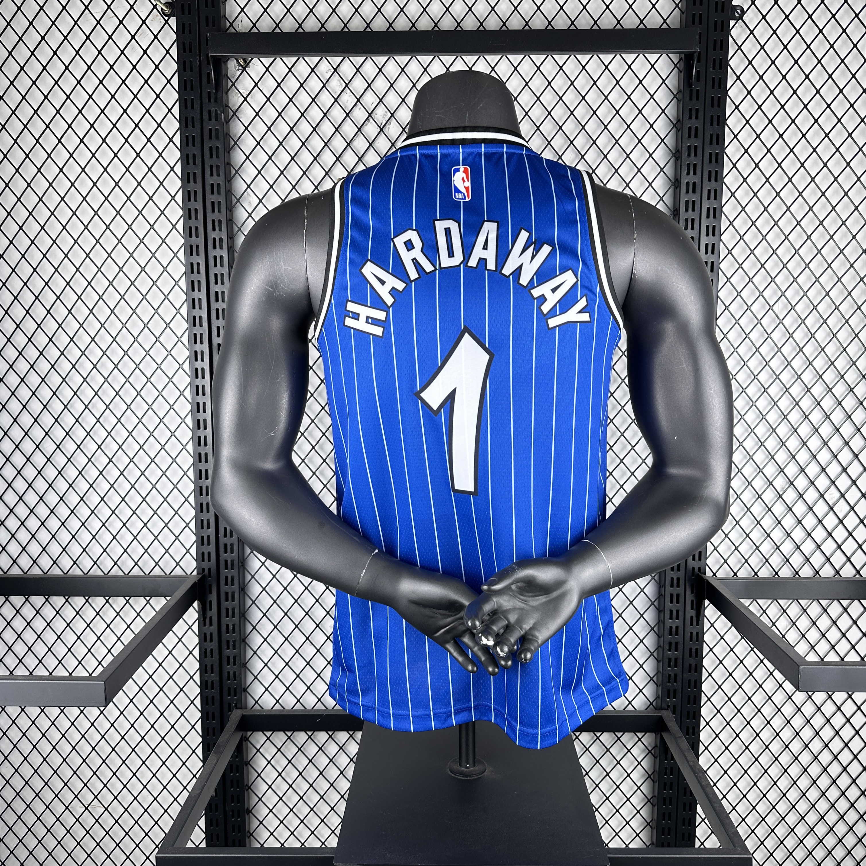 19 season Magic throwback striped blue No. 1 Hardaway