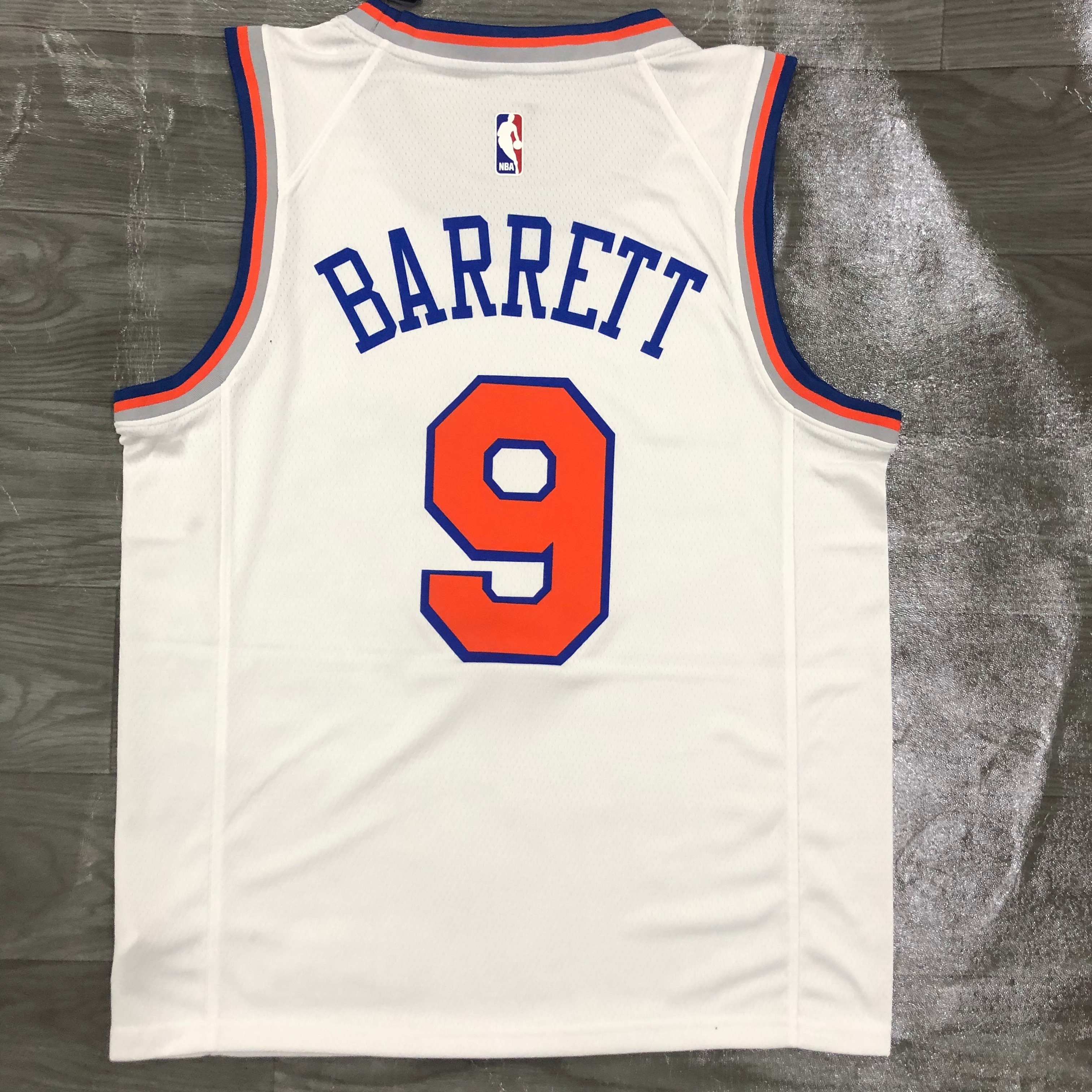 Knicks white number 9 Barrett