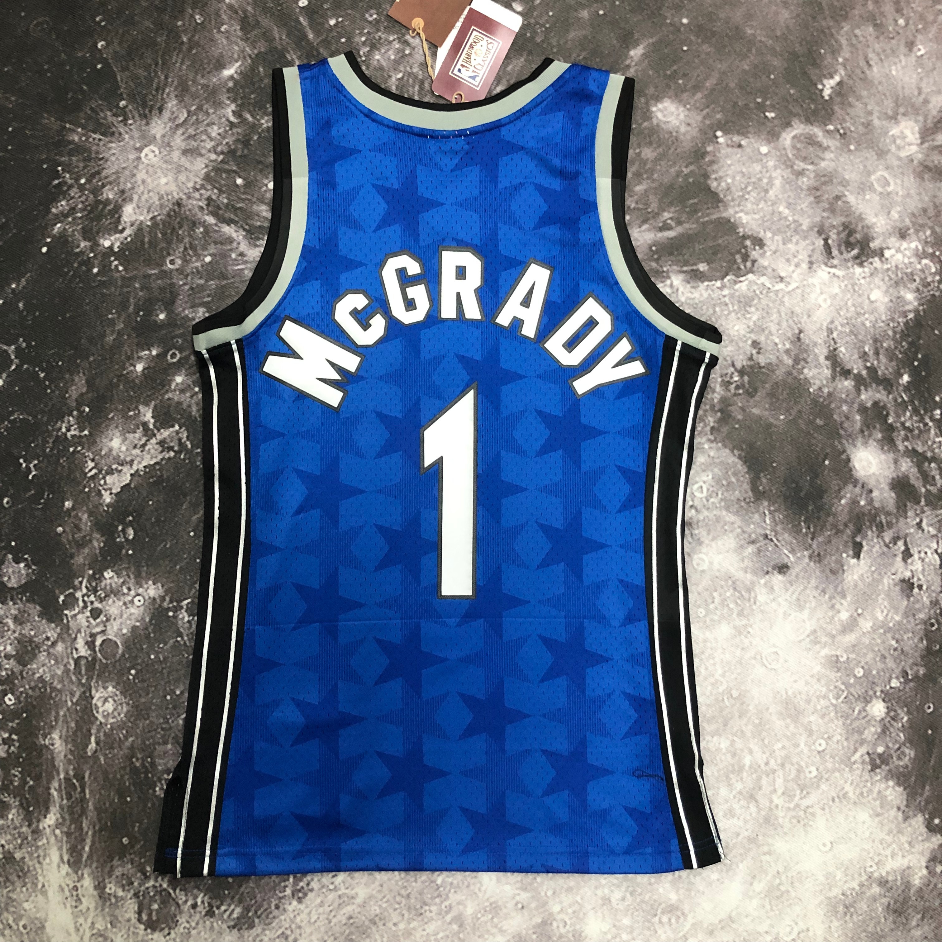 MN Hot Press Throwback Jersey SW Magic 0001 season Dark Star No. 1 McGrady