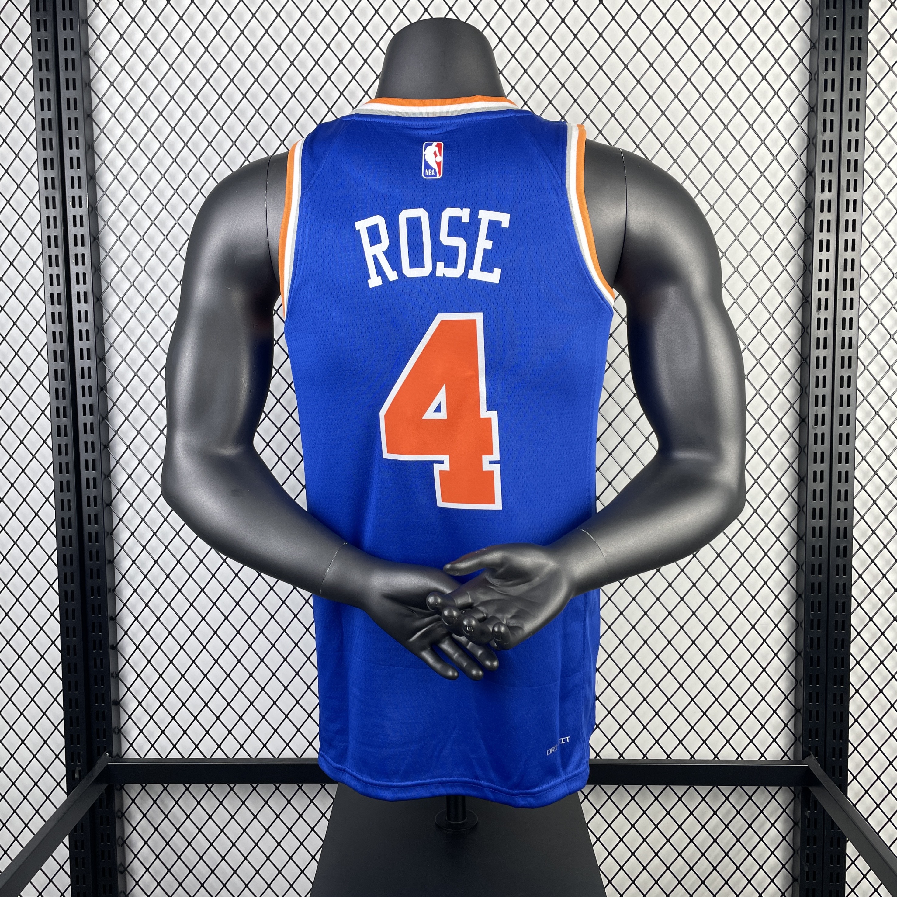 23 season Knicks away blue No. 4 Rose