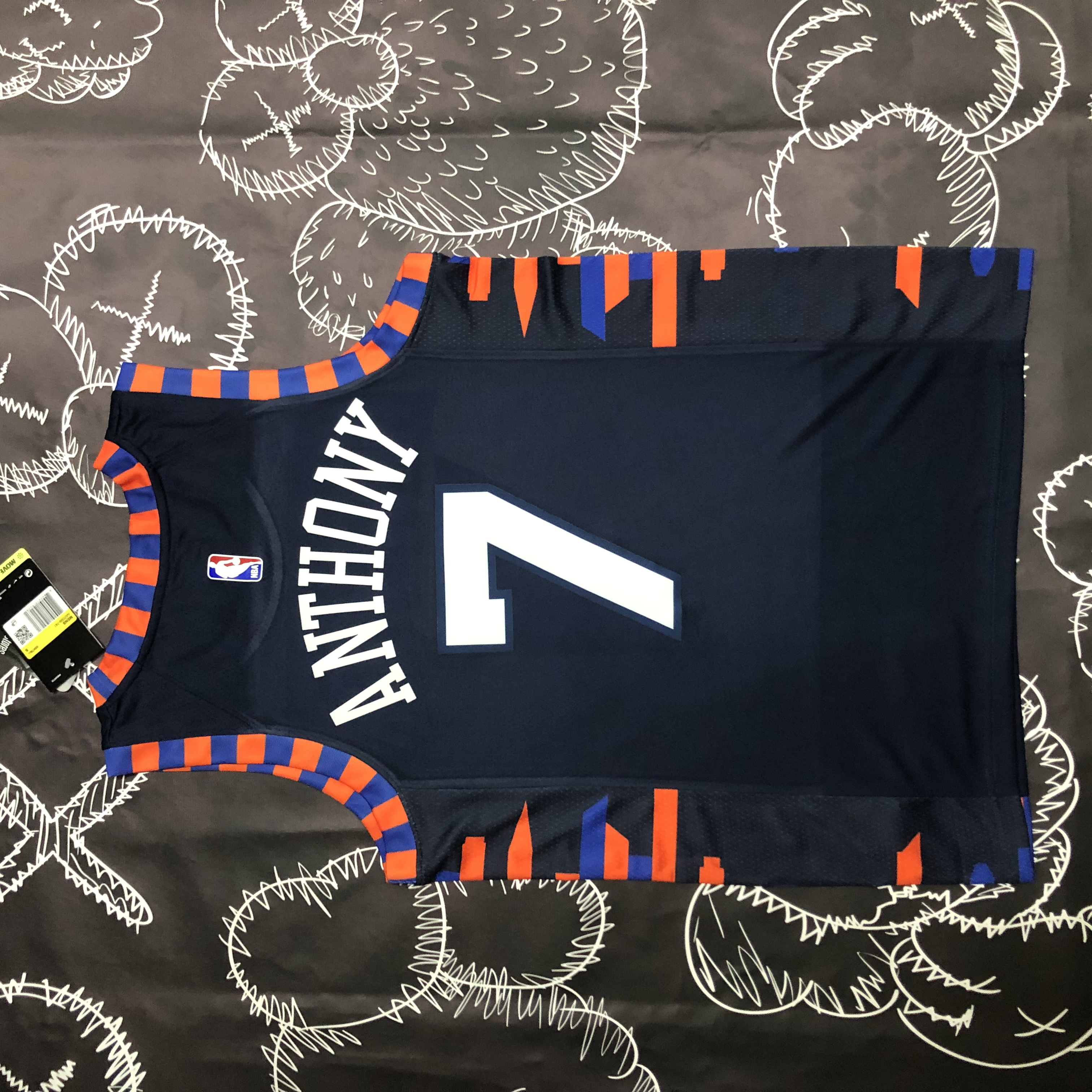 Knicks stripes No. 7 Anthony