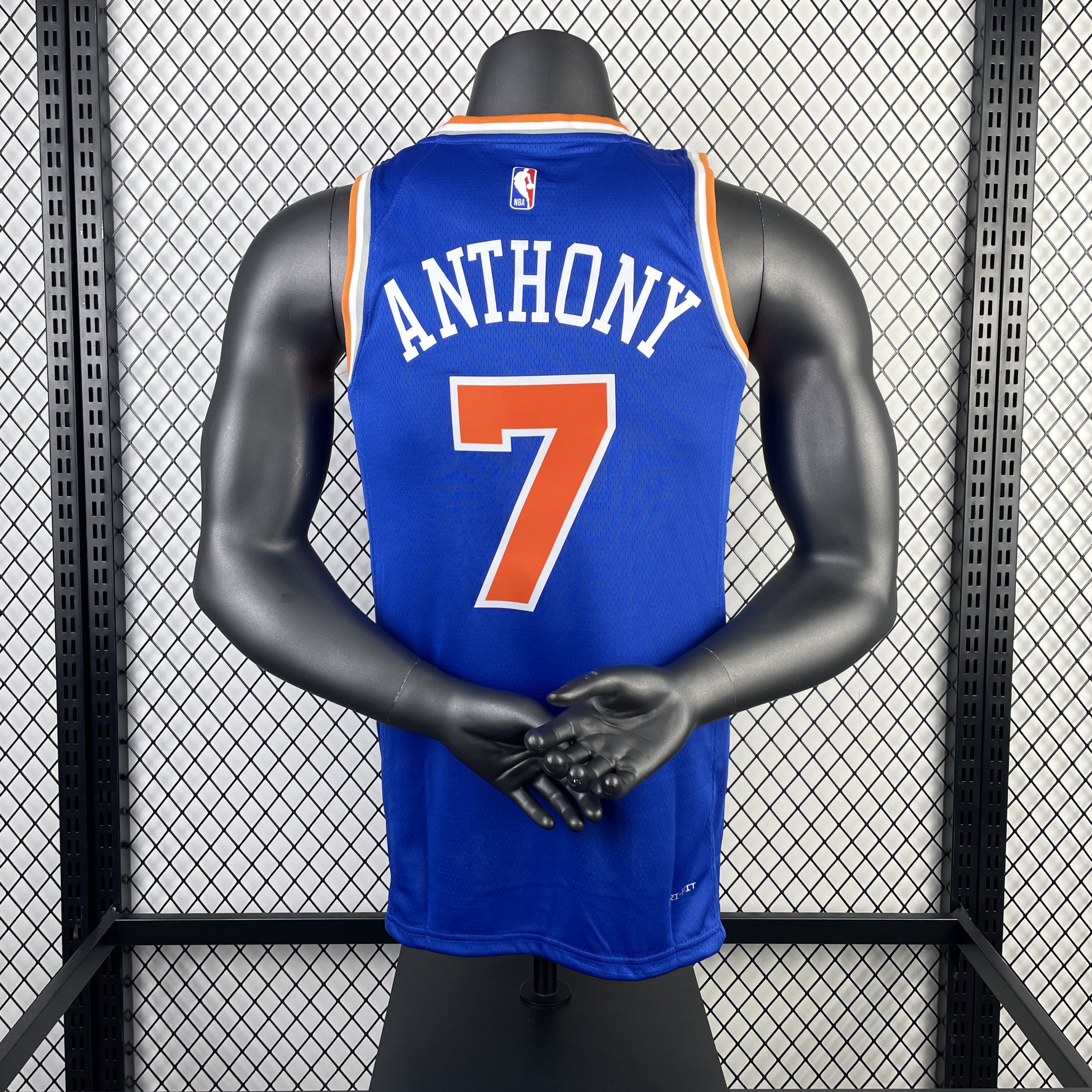 23 season Knicks away blue No. 7 Anthony