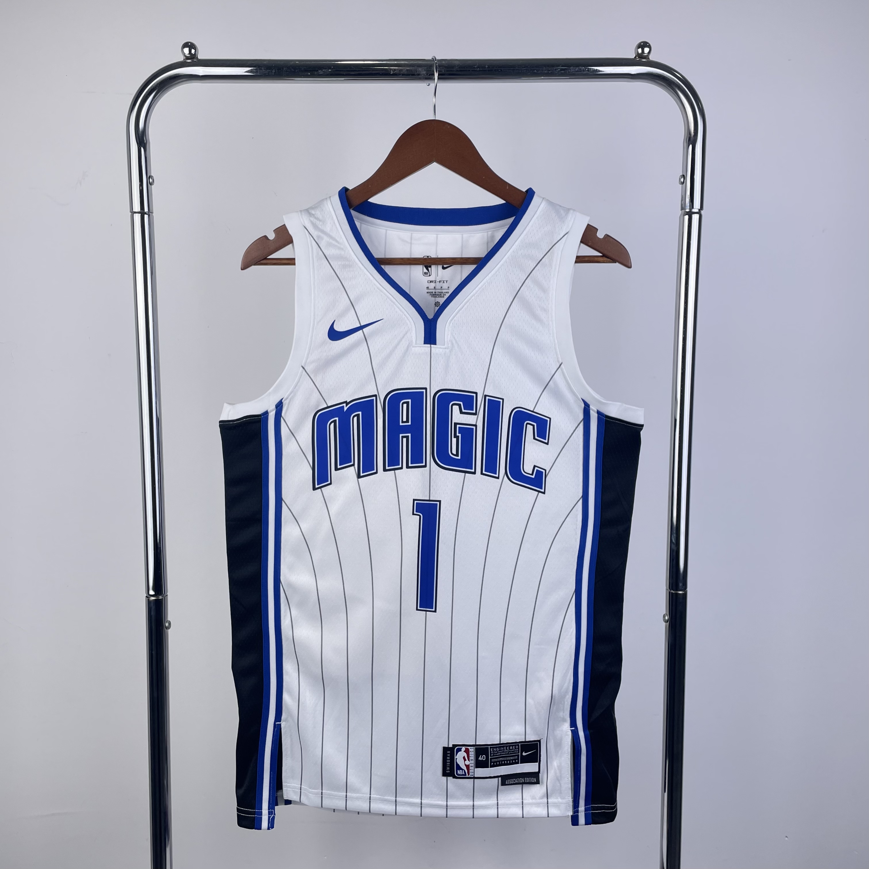23 season Magic home white No. 1 McGrady