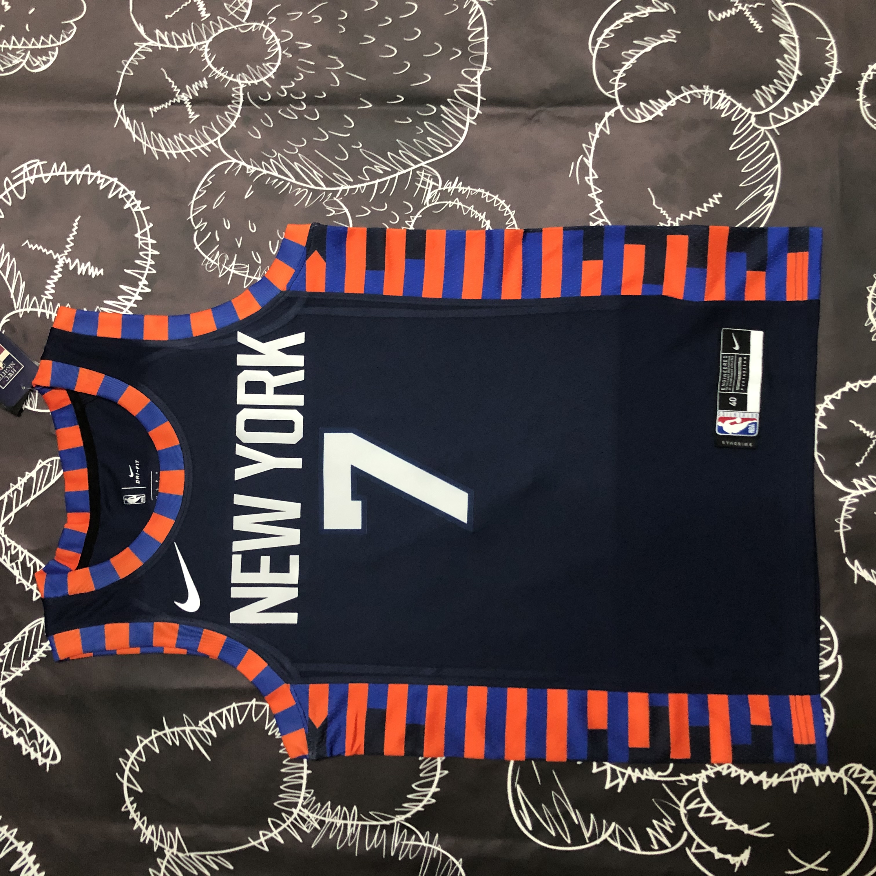 Knicks stripes No. 7 Anthony