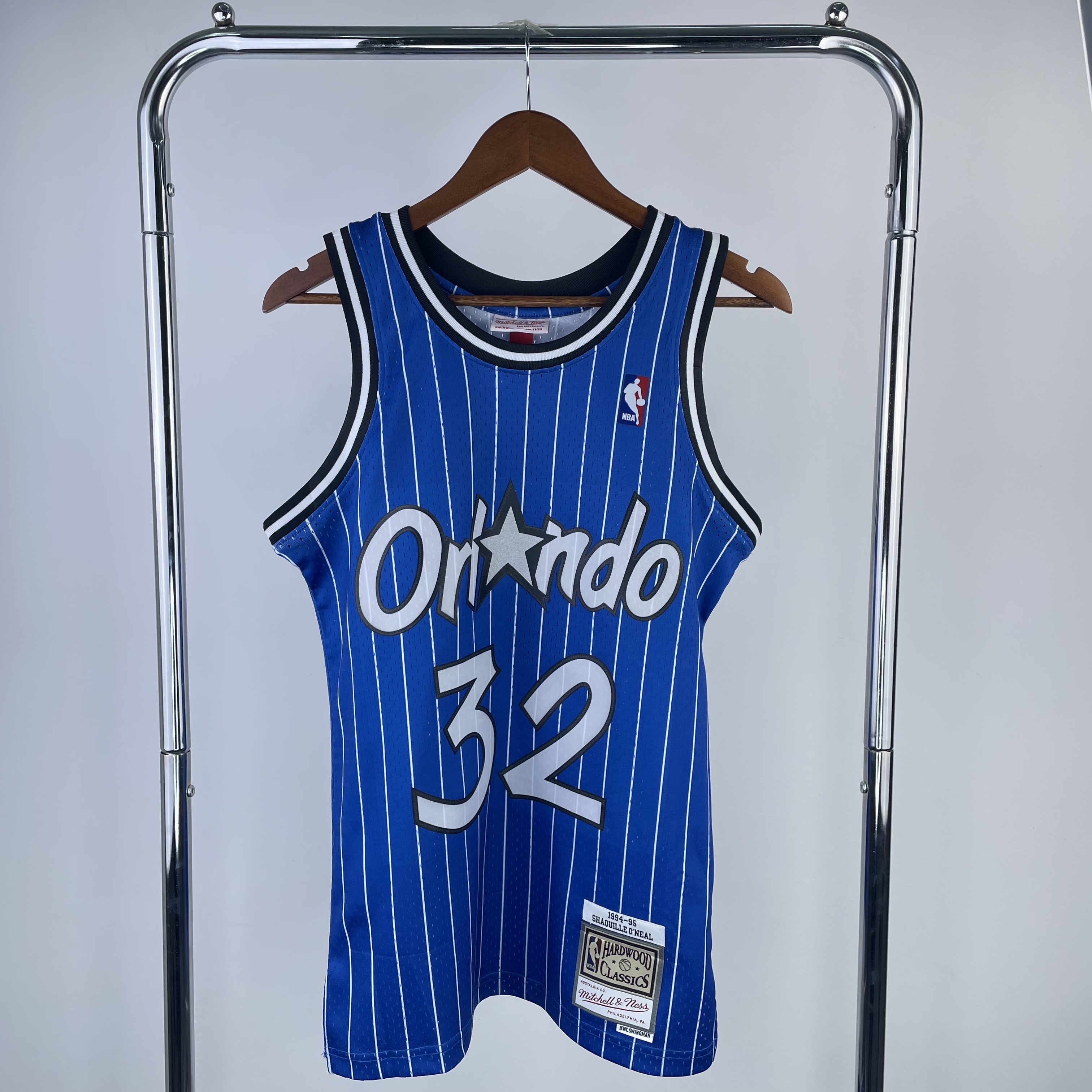 MN Hot Press Throwback jersey SW Magic 9495 season blue 32 O 'Neal