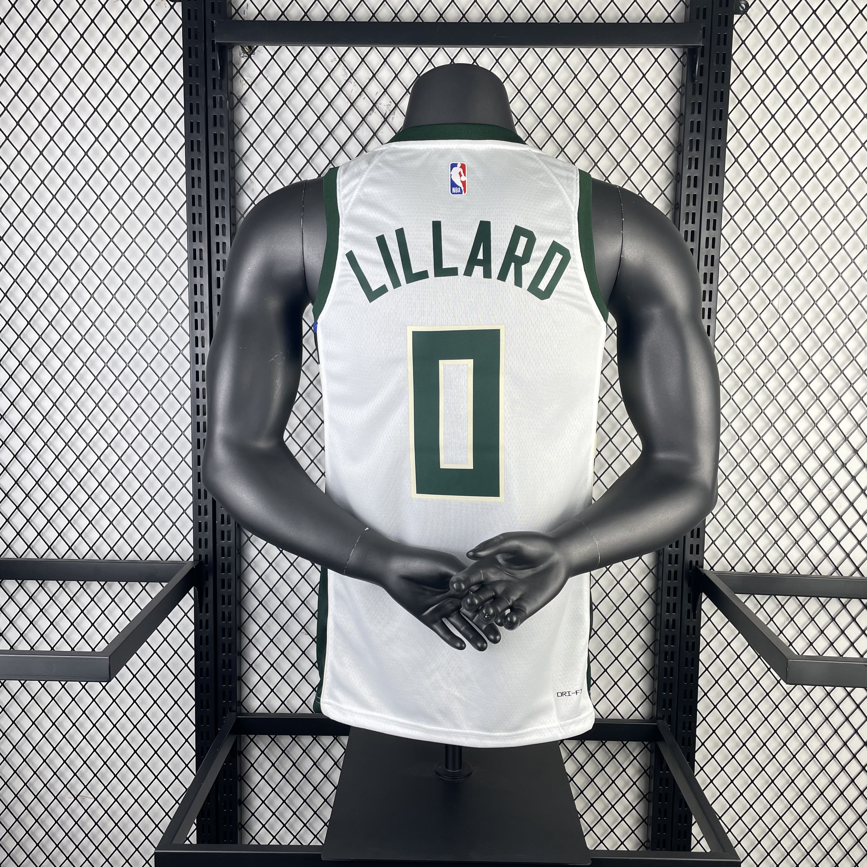 23 season Bucks home white 0 Lillard
