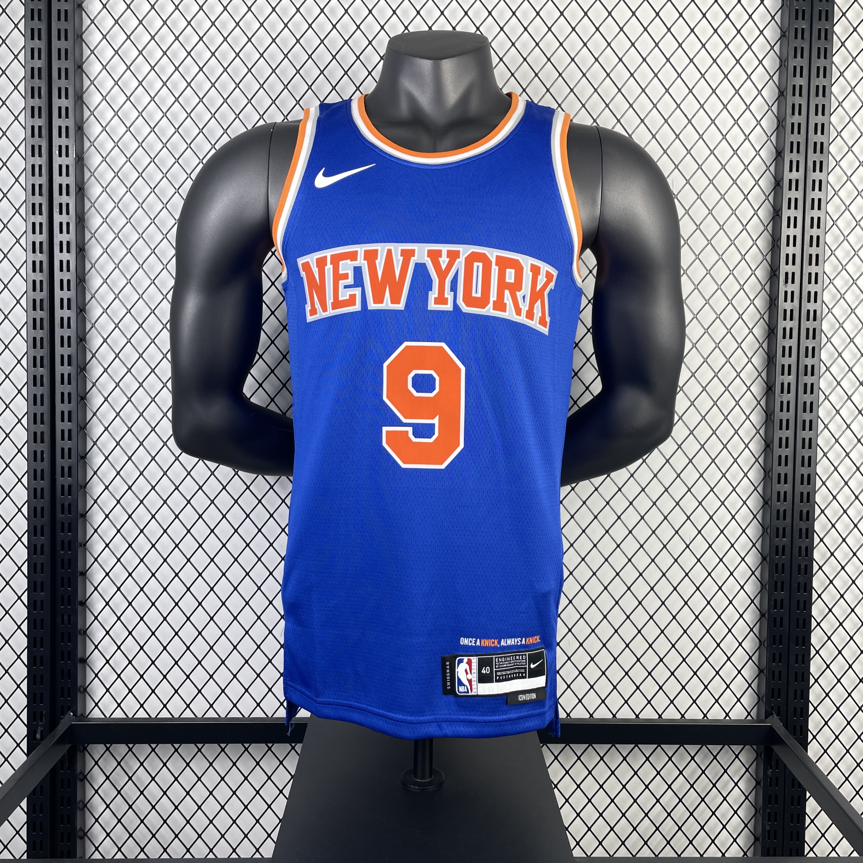 23 season Knicks away blue 9 Barrett