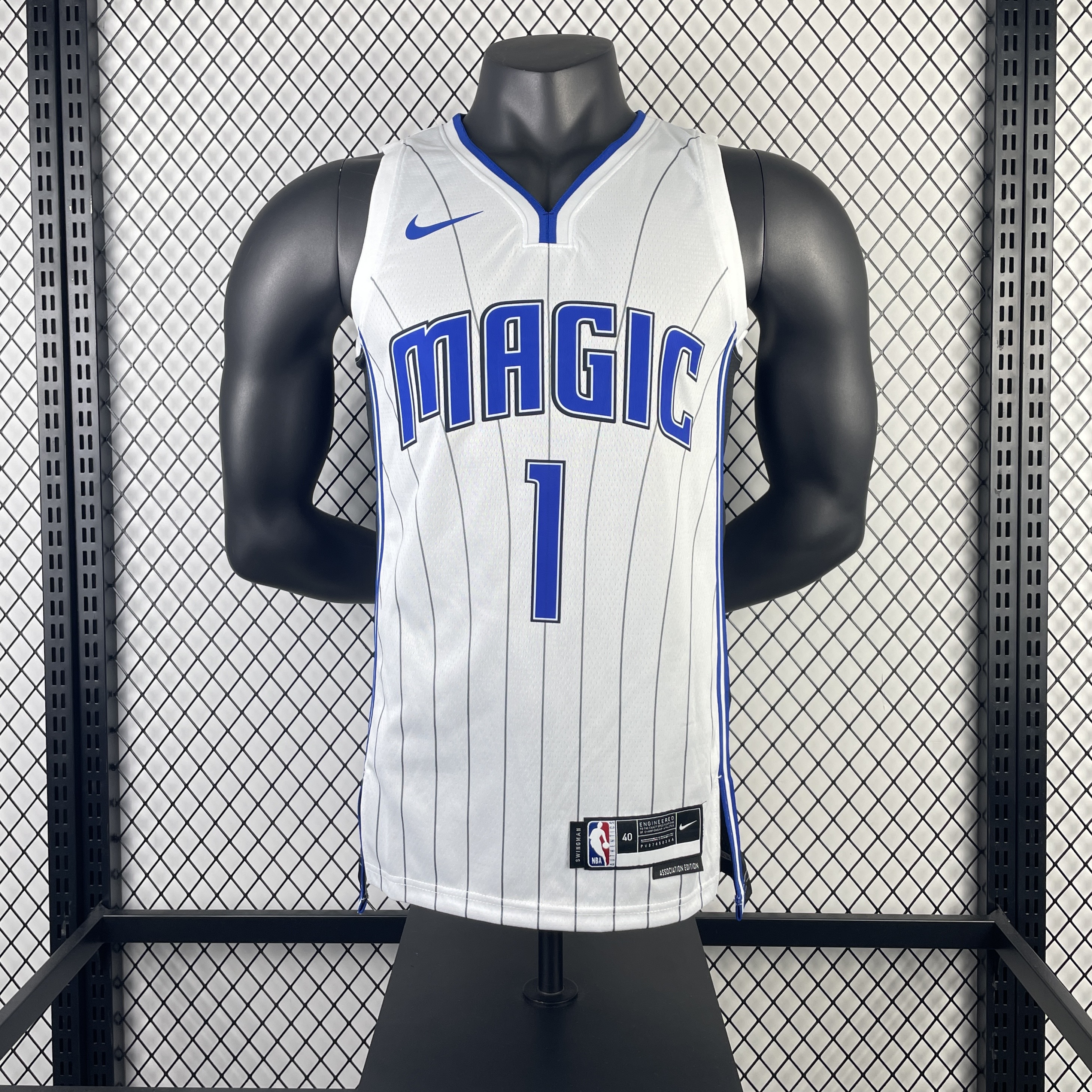 23 season Magic home white No. 1 McGrady