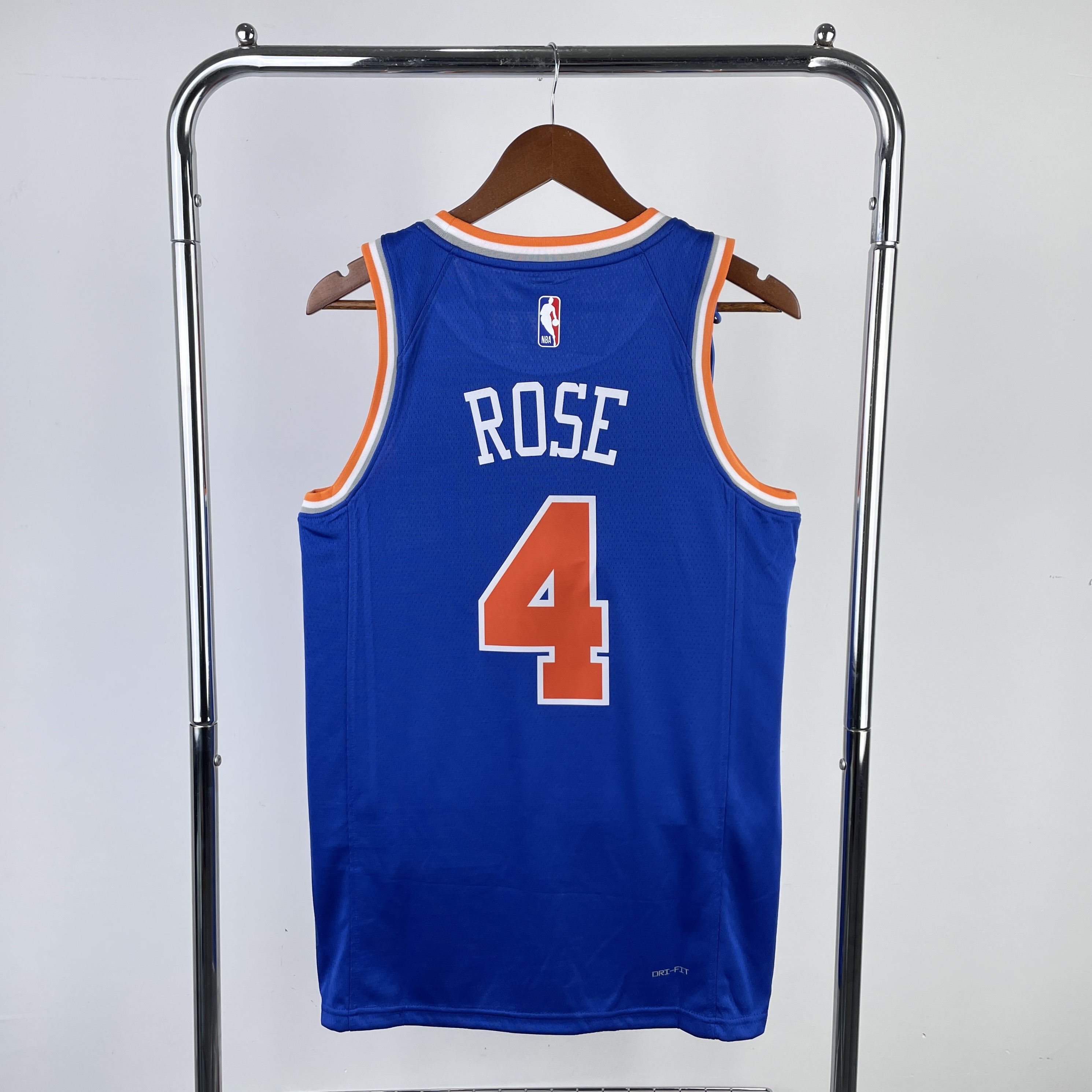 23 season Knicks away blue No. 4 Rose