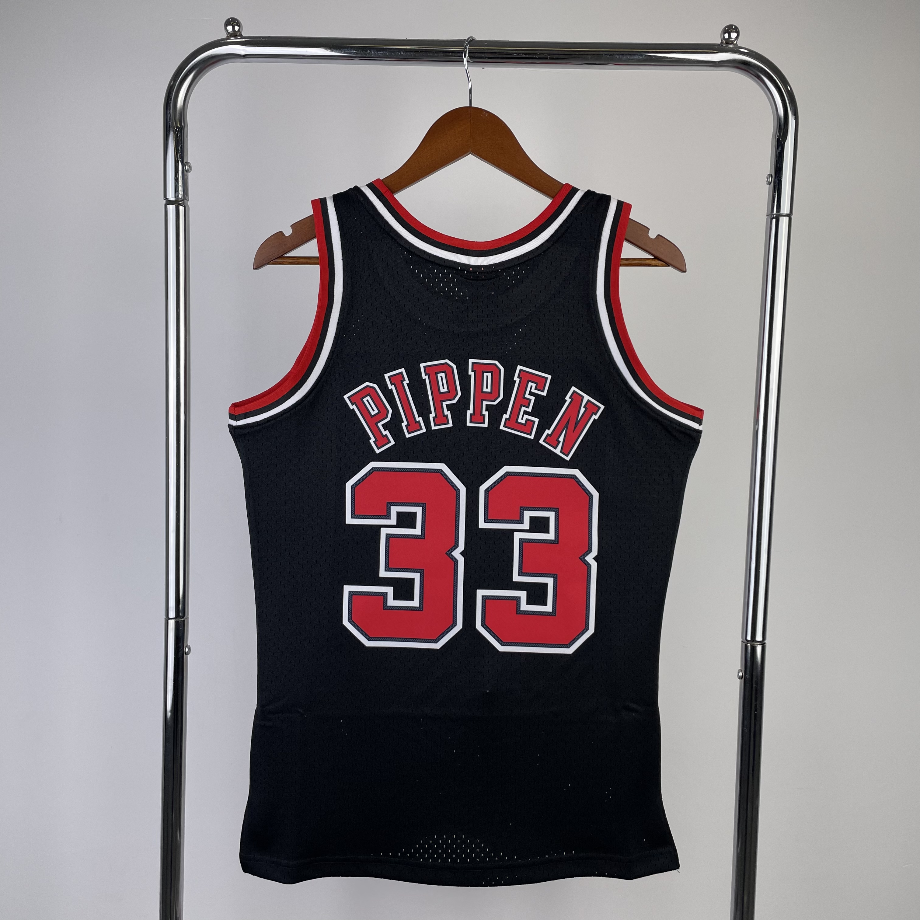 MN Hot Press throwback jersey SW Bulls' 98 black # 33 Pippen