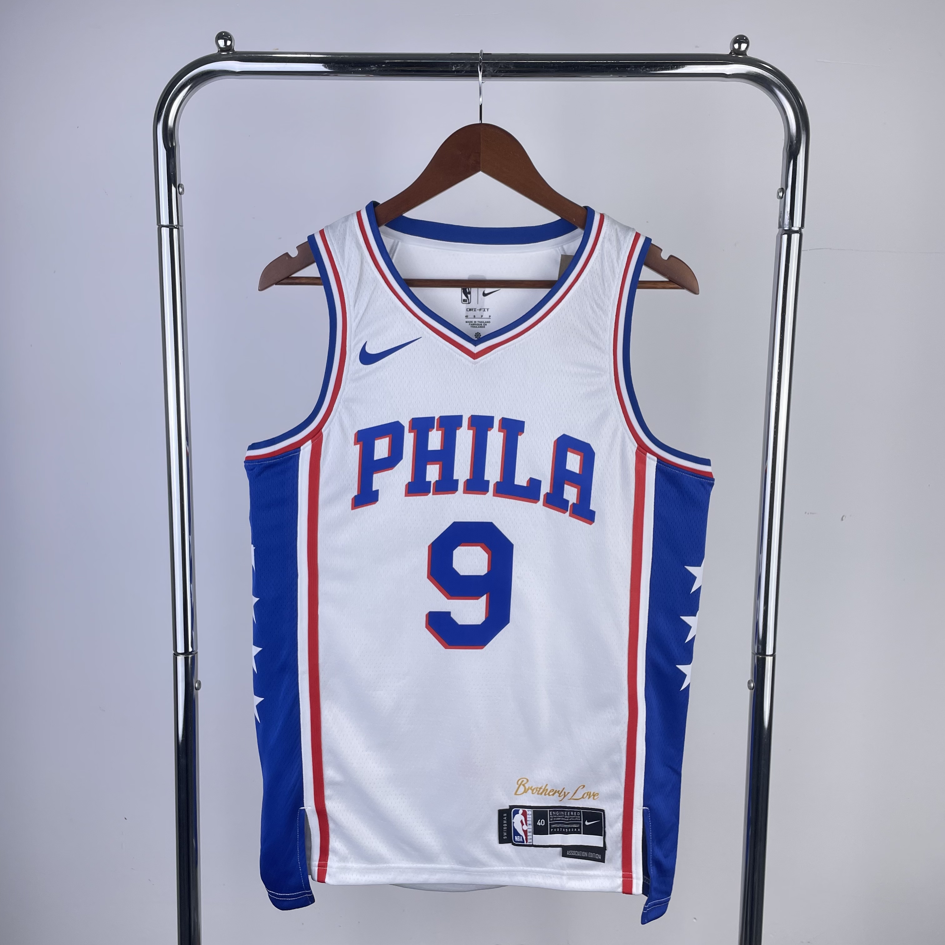 '23 Sixers home white number 9 Oubre JR