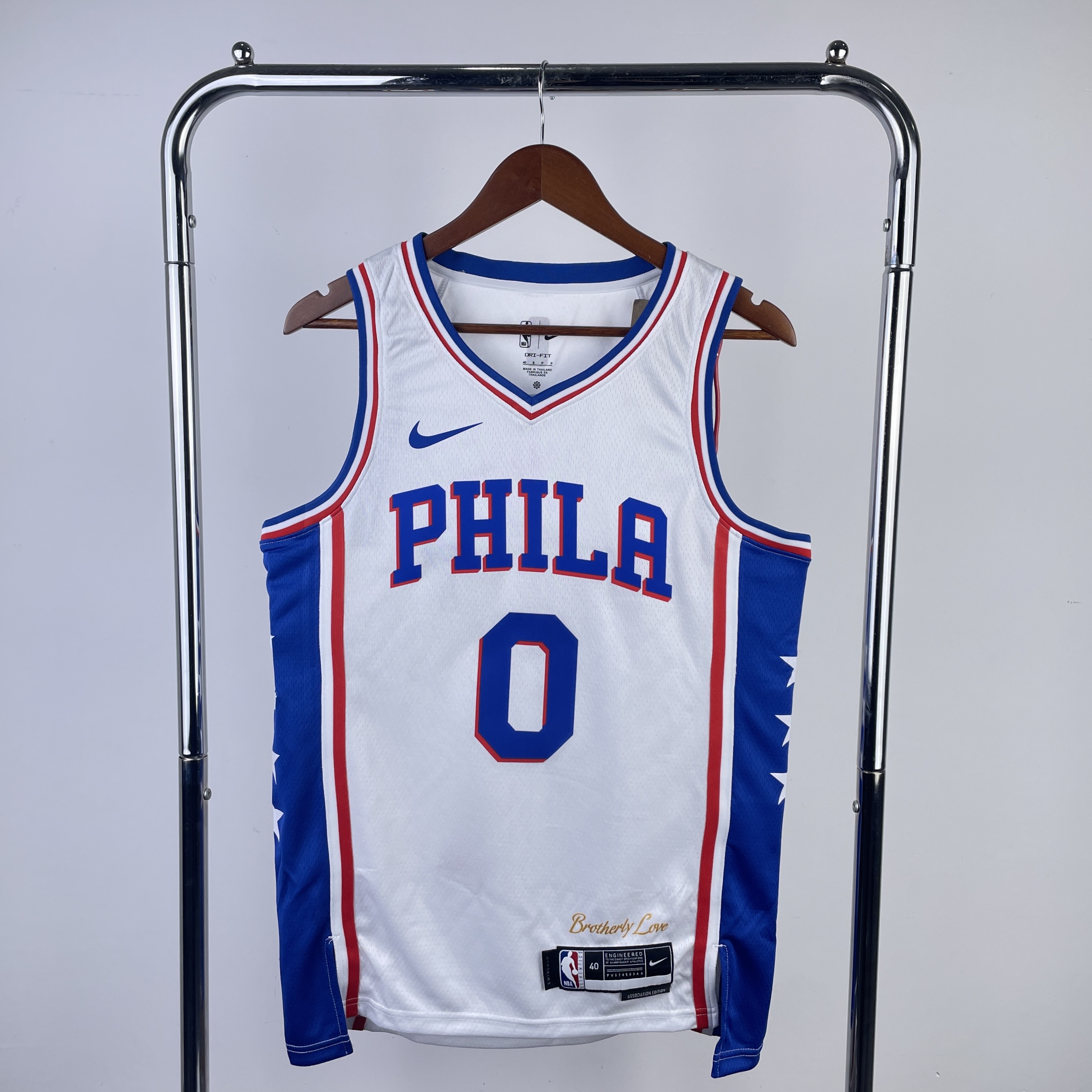 '23 Sixers home white No. 0 Maxey