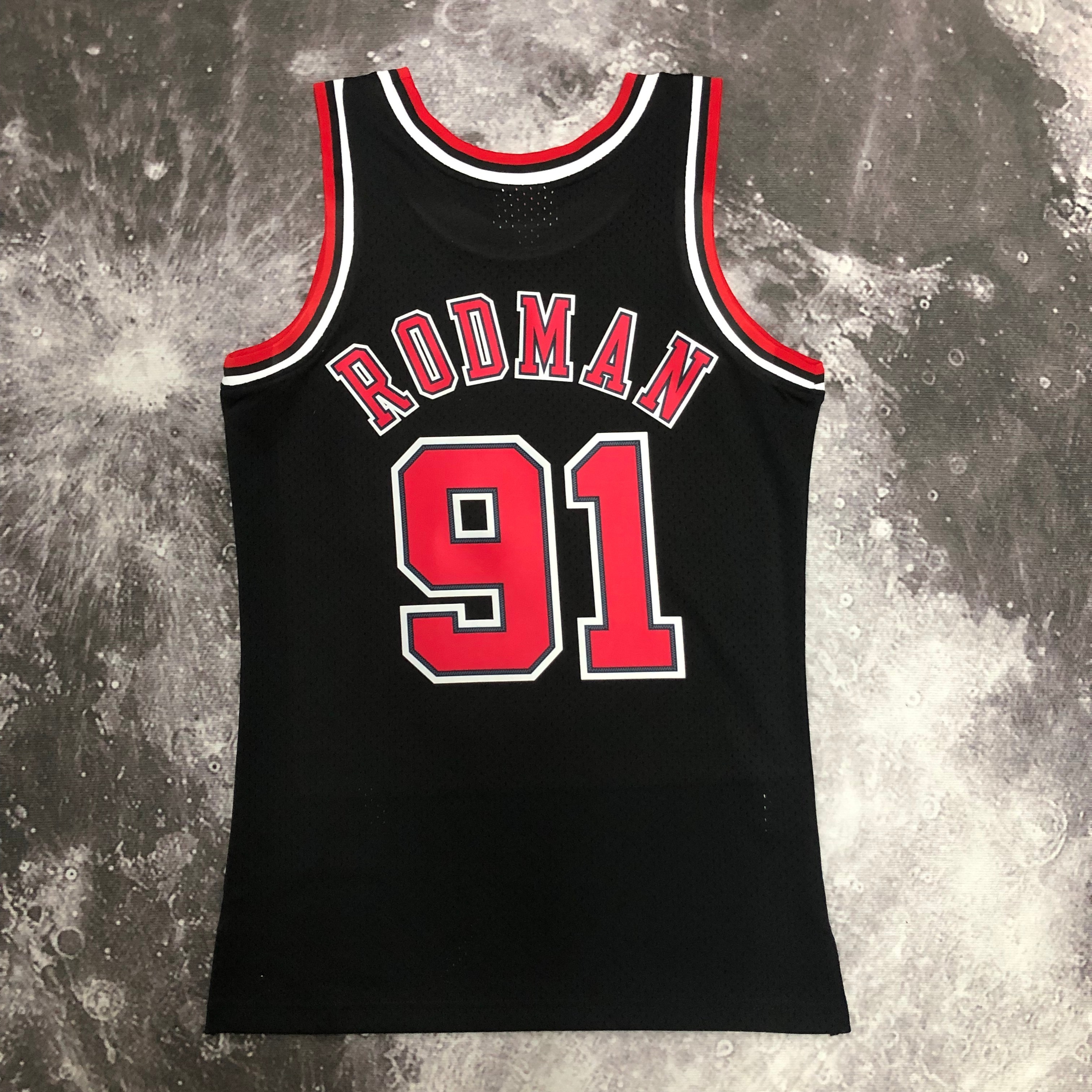 MN Hot Press Throwback jersey SW Bulls Season 98 black No. 91 Rodman
