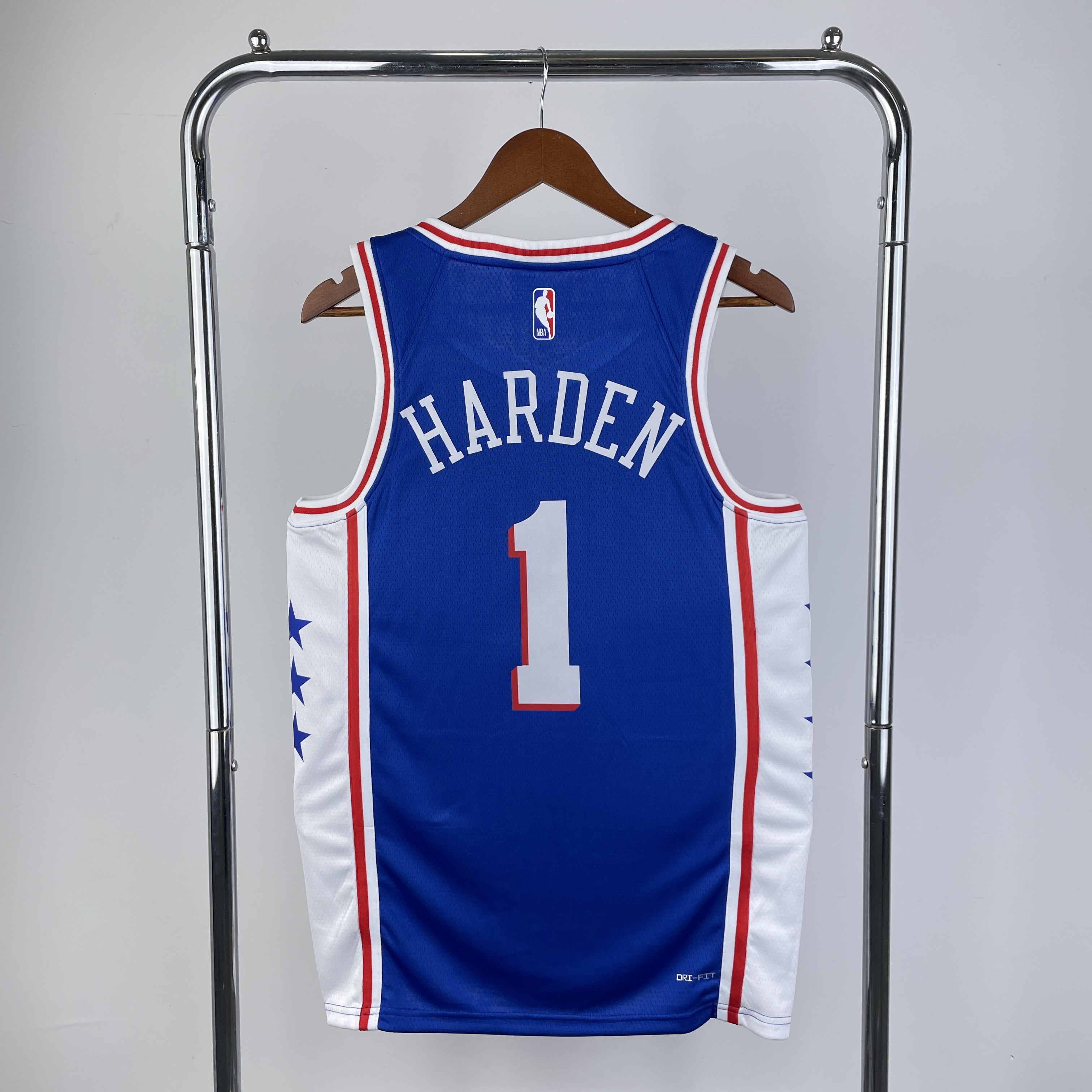 23 season 76ers V-neck blue # 1 Harden