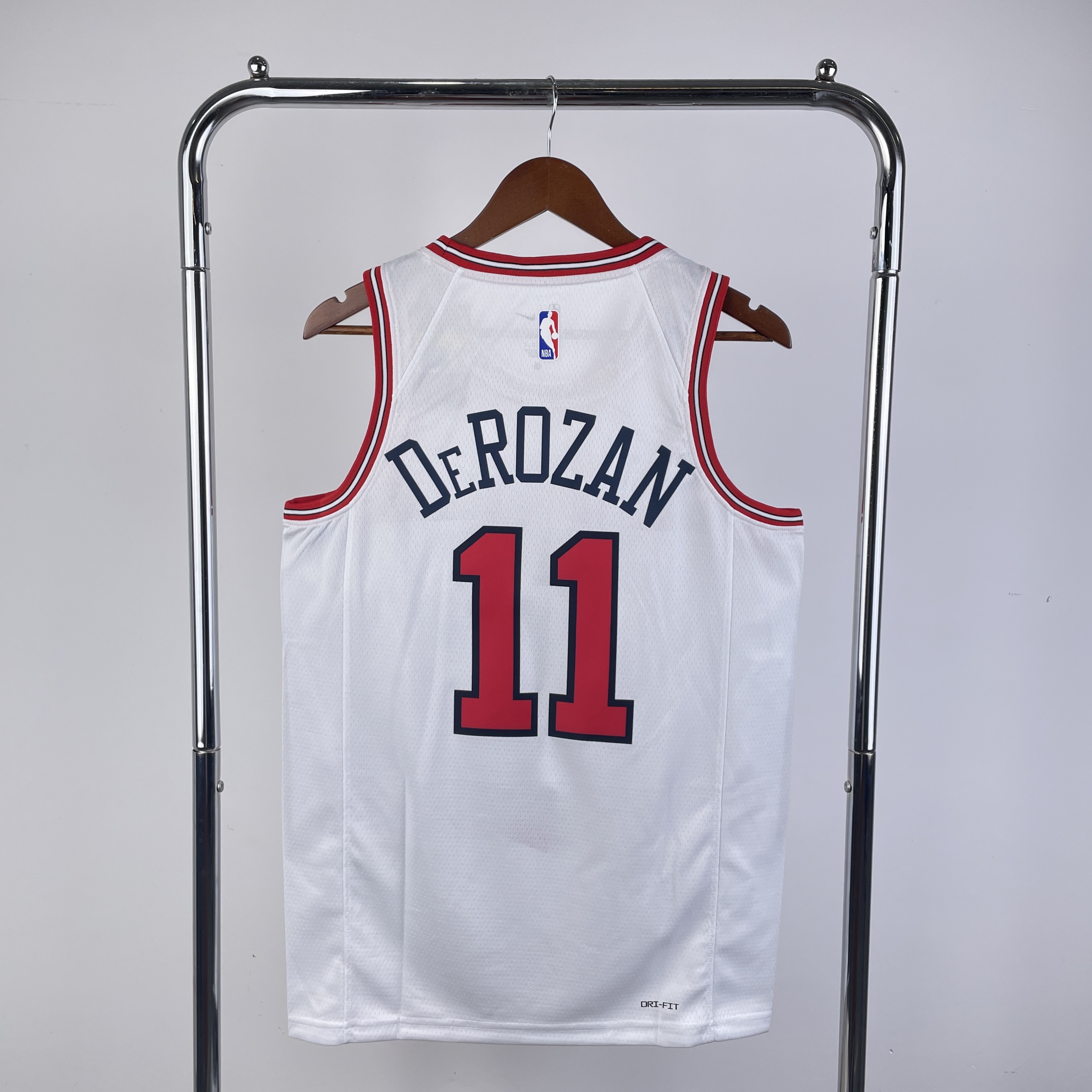 23 season Bulls white number 11 derozan