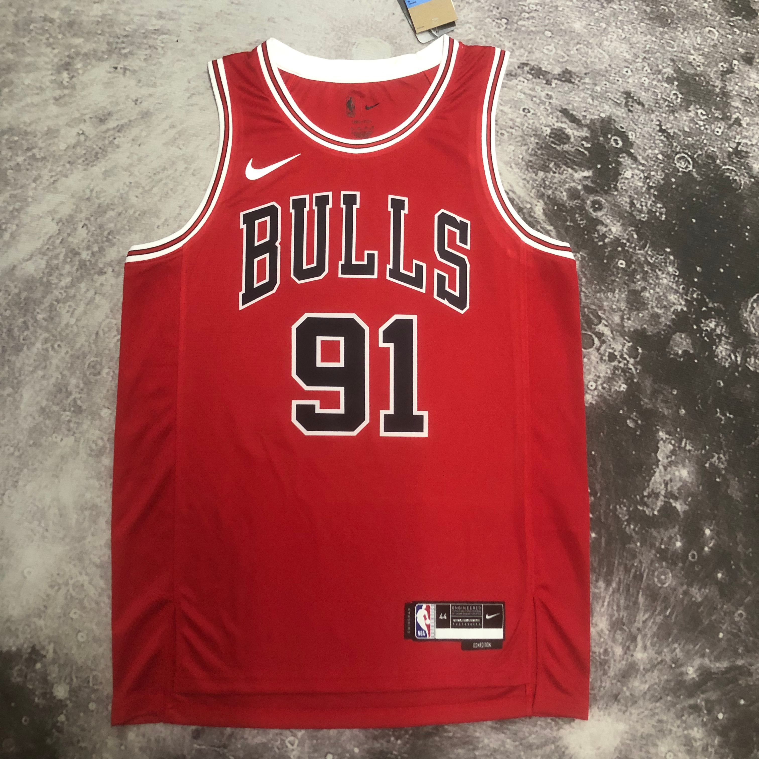 '23 Bulls red # 91 Rodman
