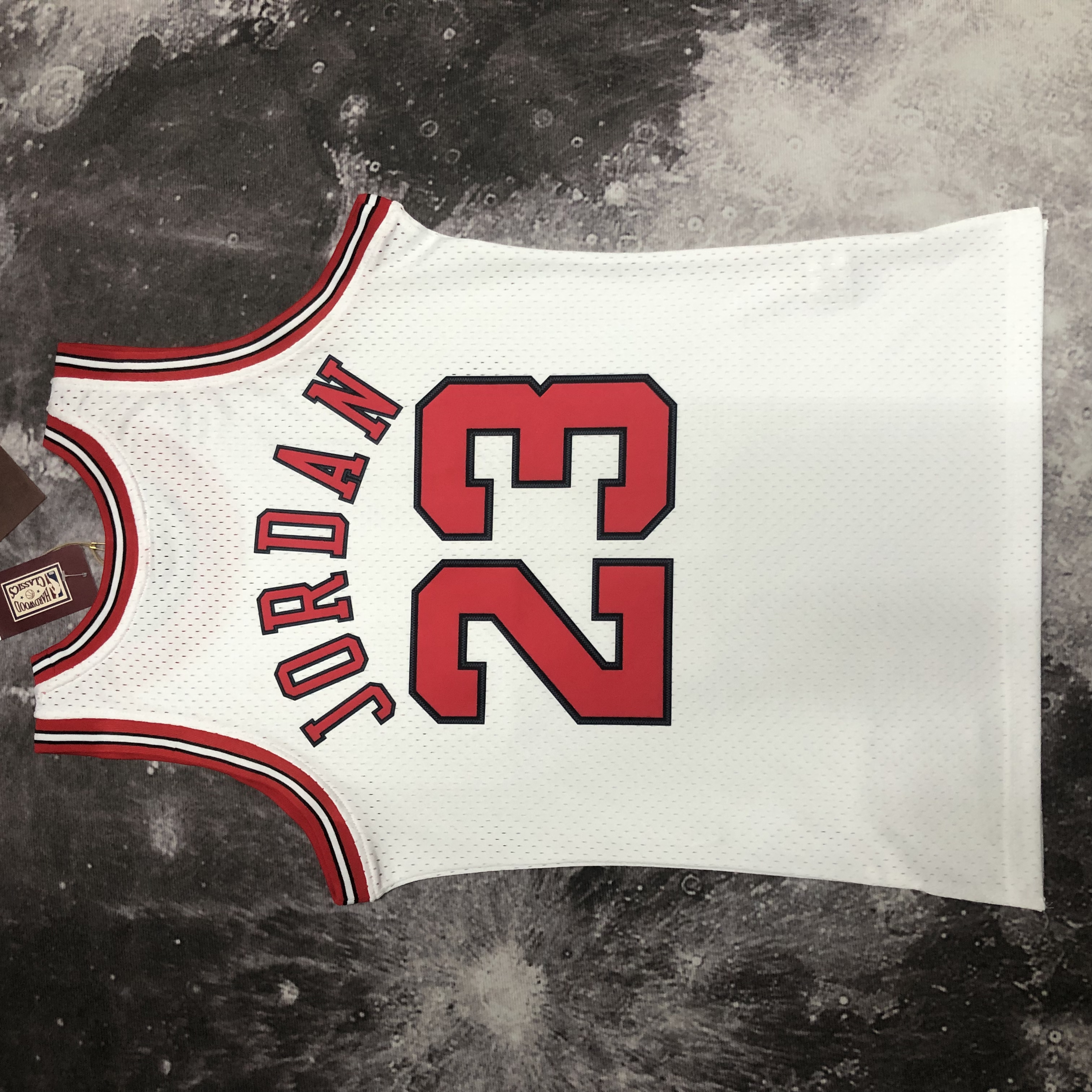 MN Hot Press Throwback jersey SW Bulls Season 98 white No. 23 Jordan