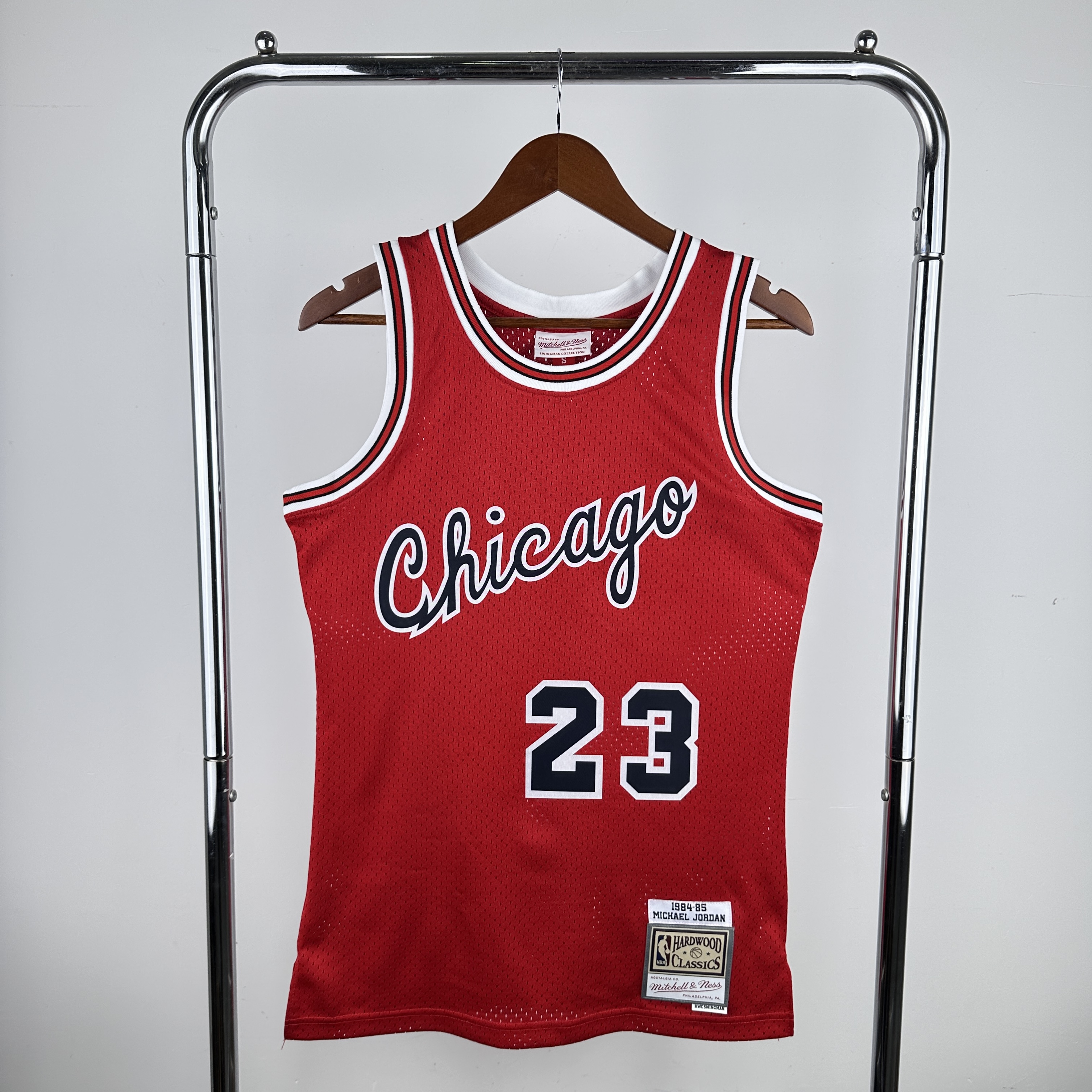 MN Hot Press throwback jersey SW Bulls 8485 rookie Red No. 23 Jordan