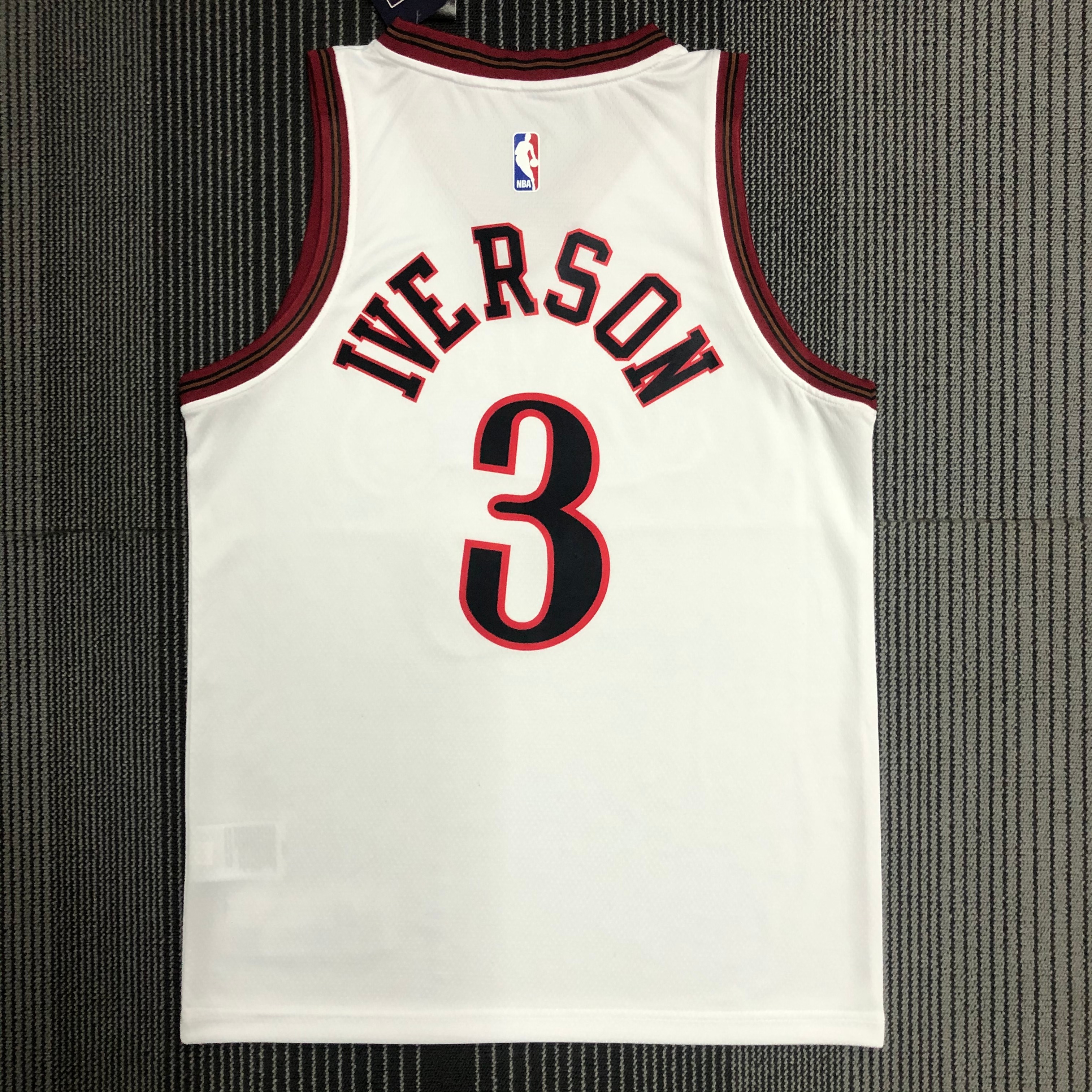 76ers Meteor Retro white No. 3 Iverson