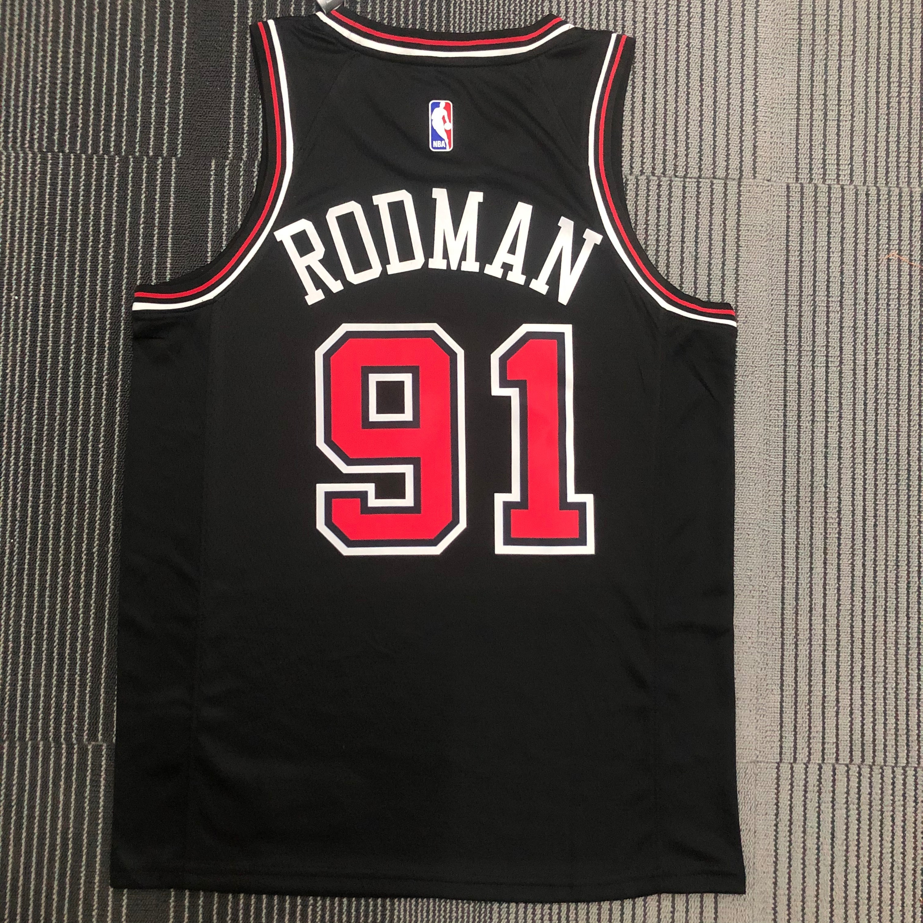 Bulls black number 91 Rodman