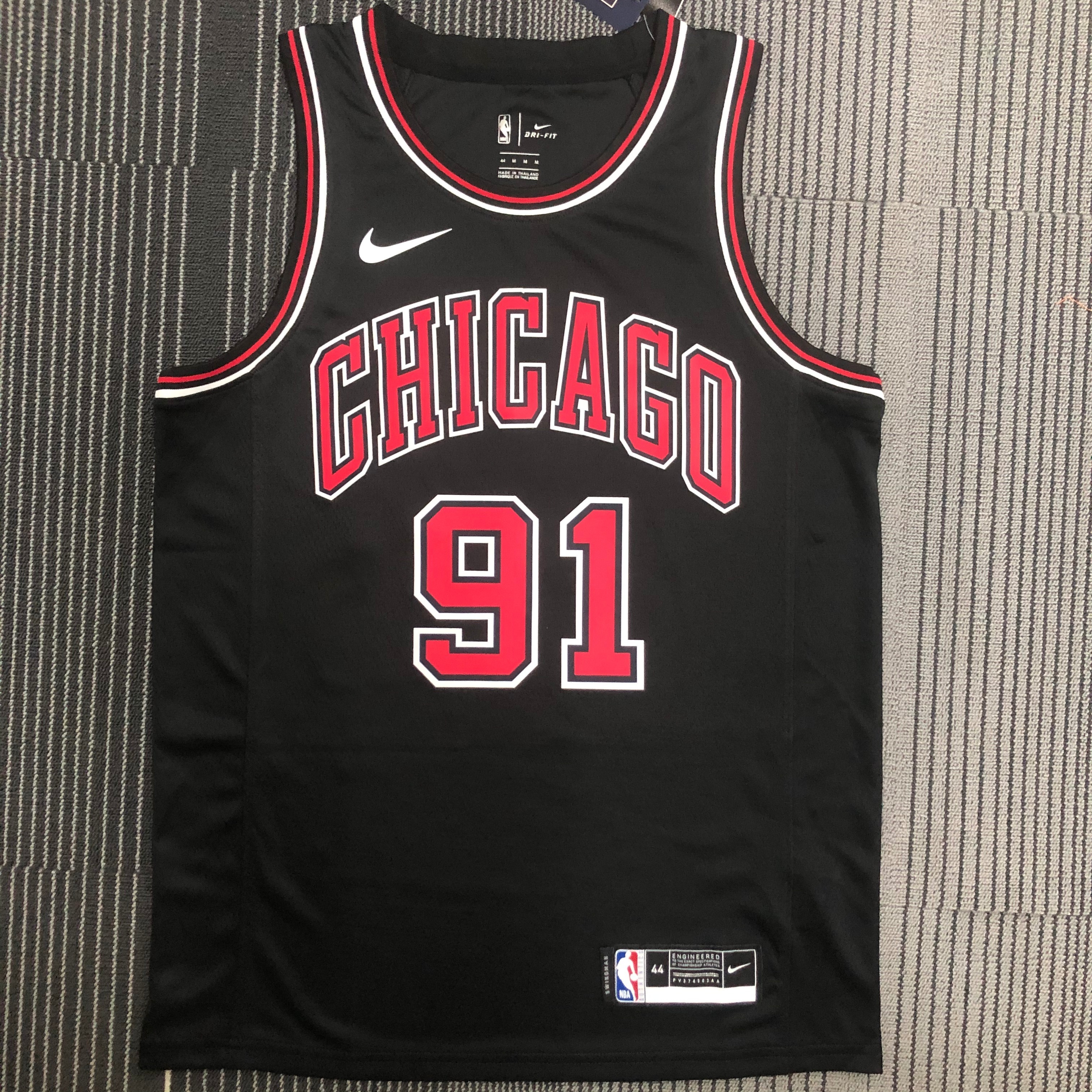 Bulls black number 91 Rodman
