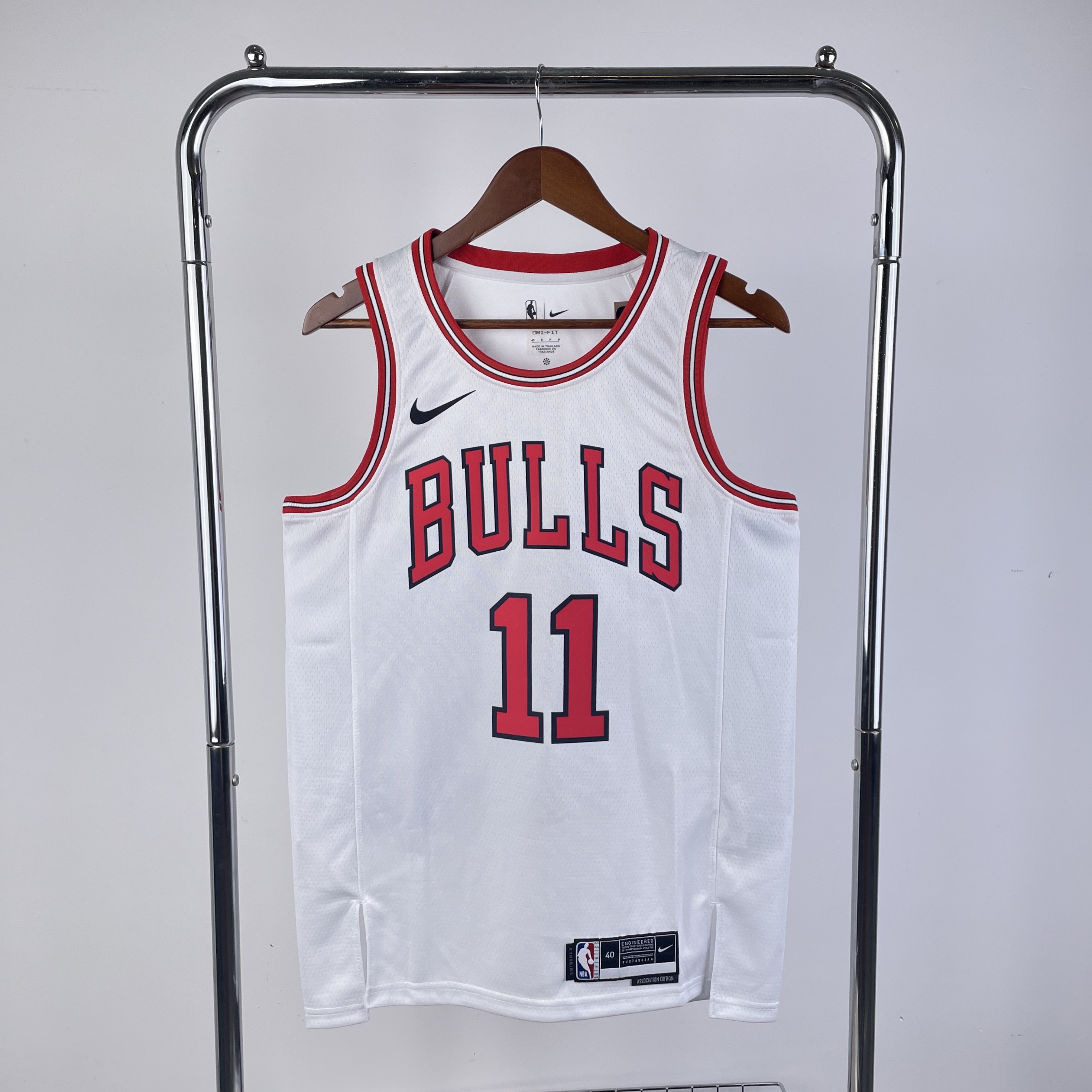 23 season Bulls white number 11 derozan