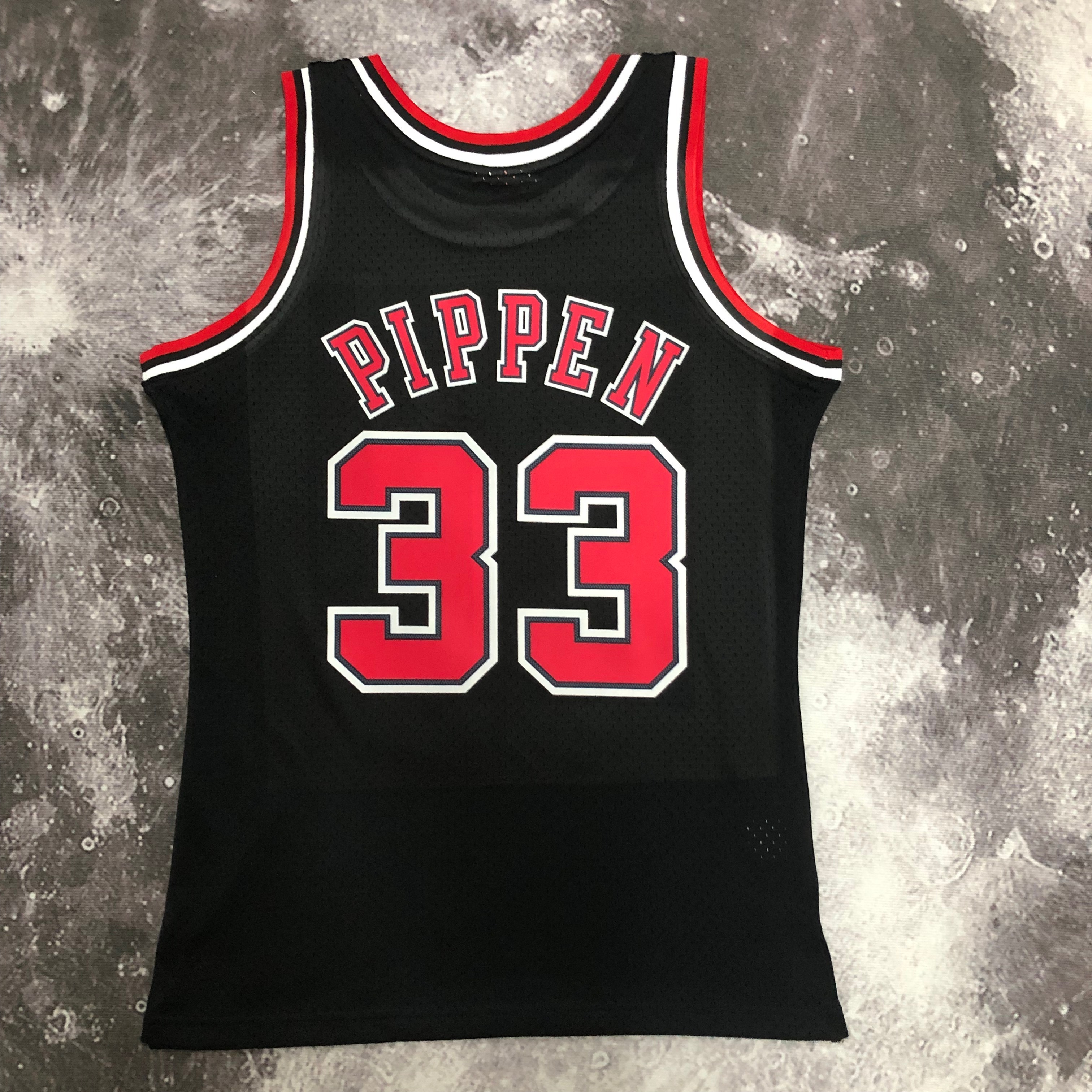 MN Hot Press throwback jersey SW Bulls' 98 black # 33 Pippen