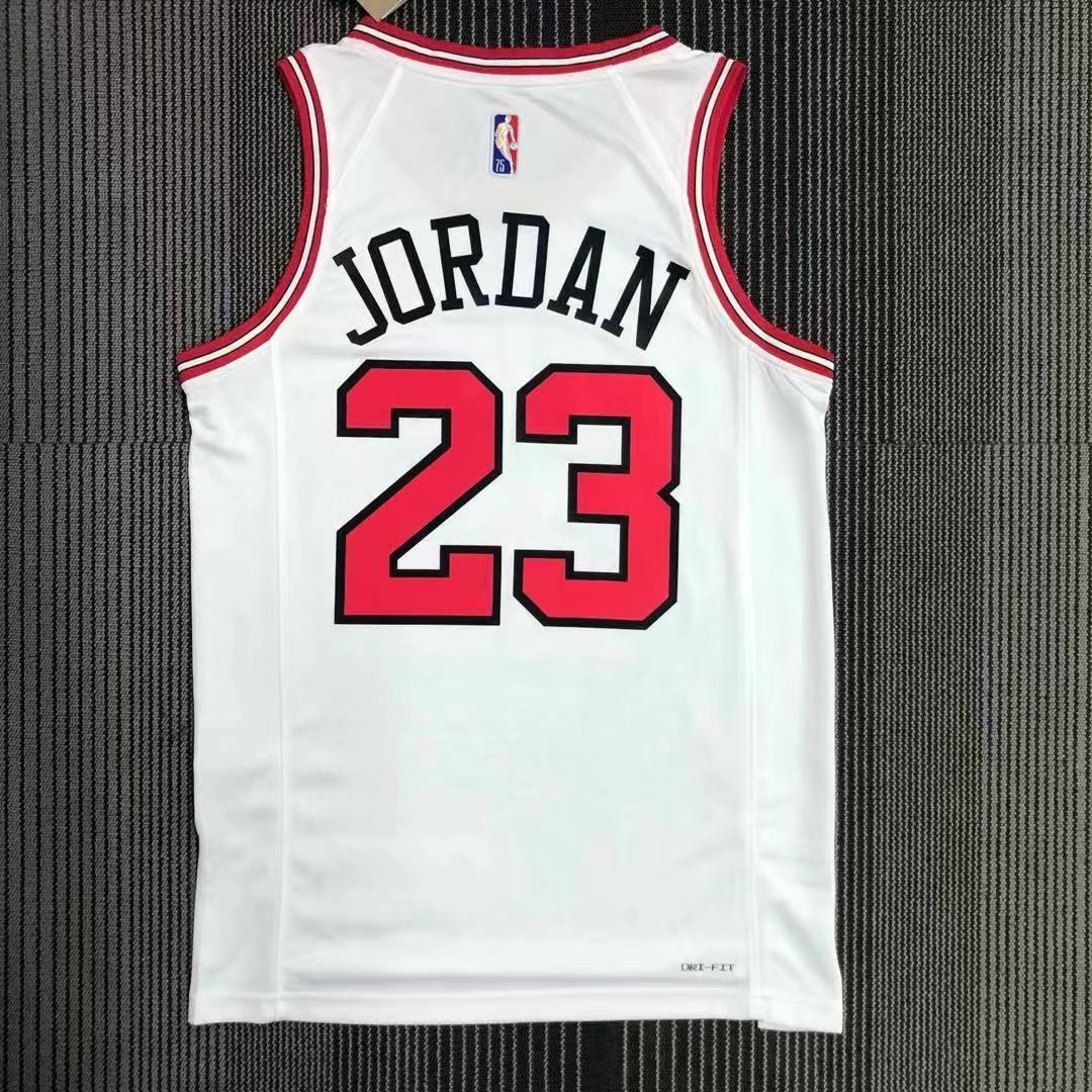 75th anniversary Bulls white No. 23 Jordan