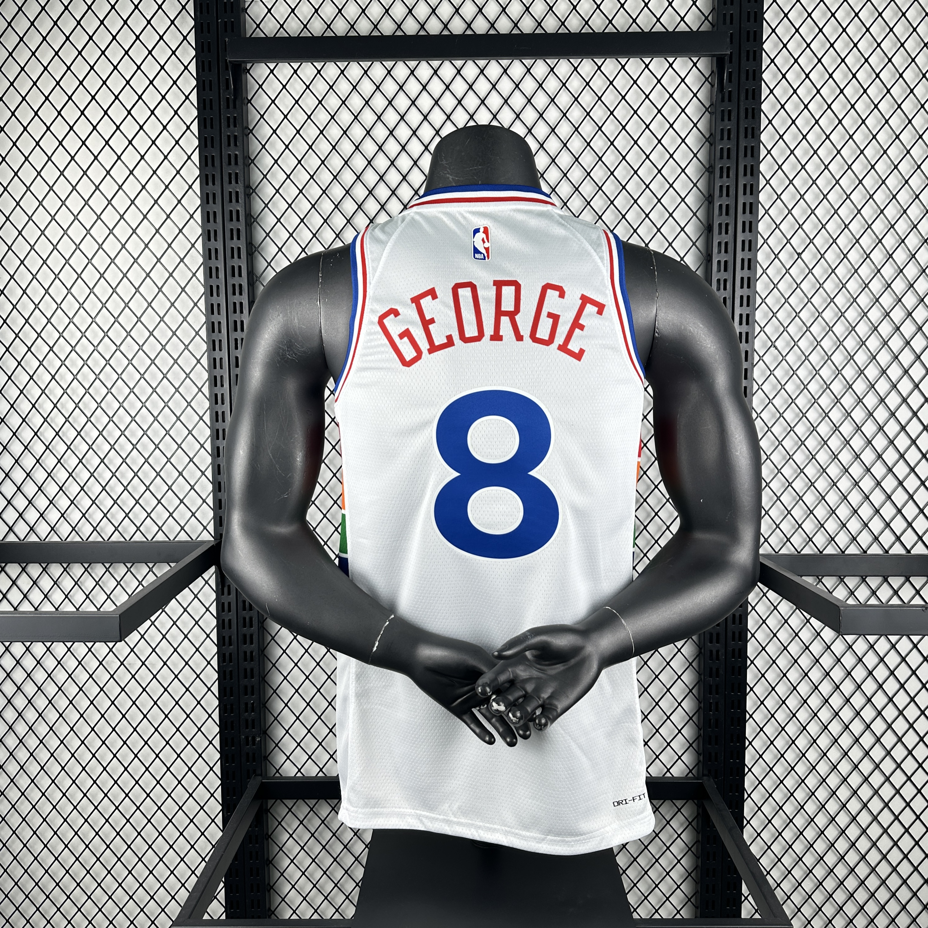 25th season 76ers City Edition No. 8 George