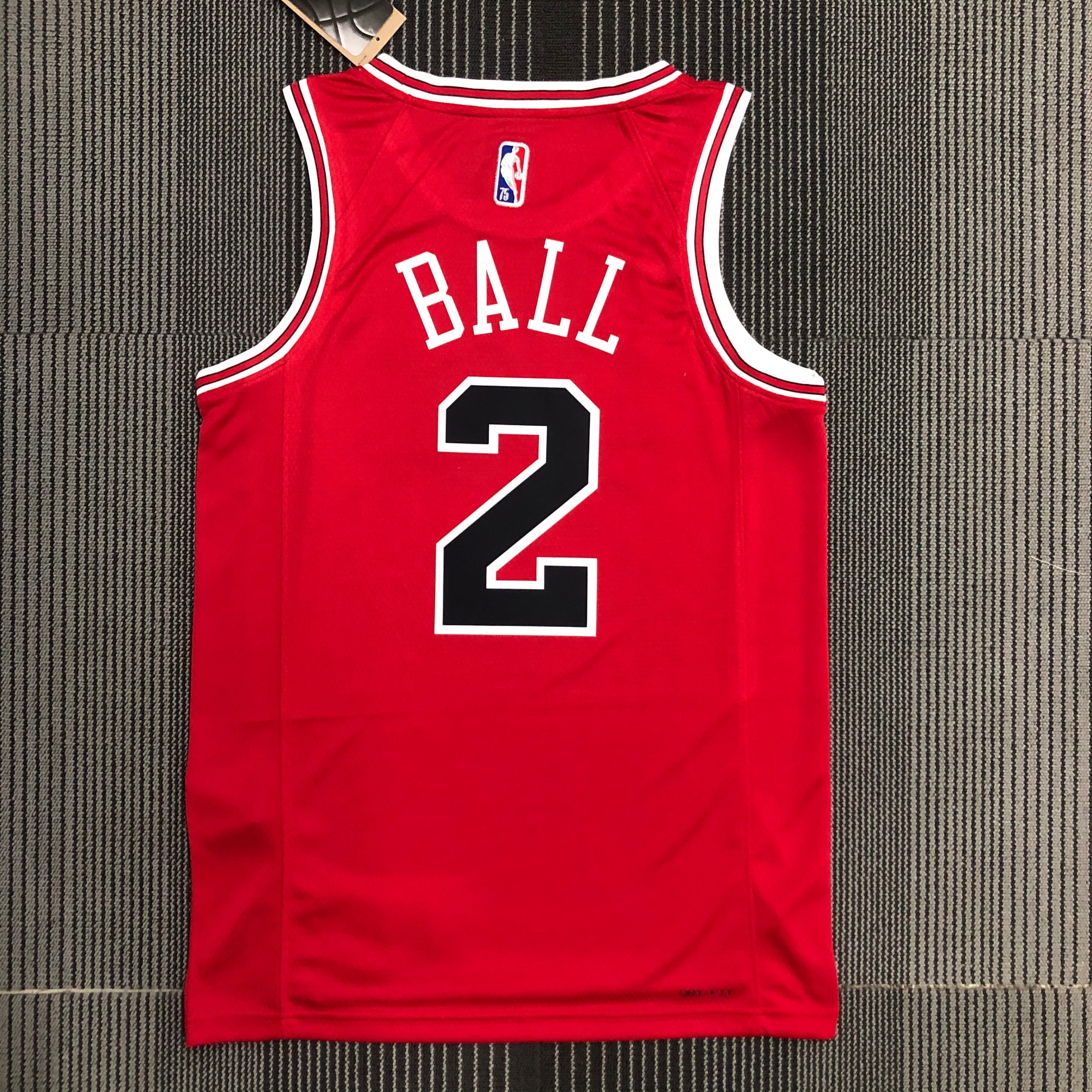 75th anniversary Bulls red number two Ball