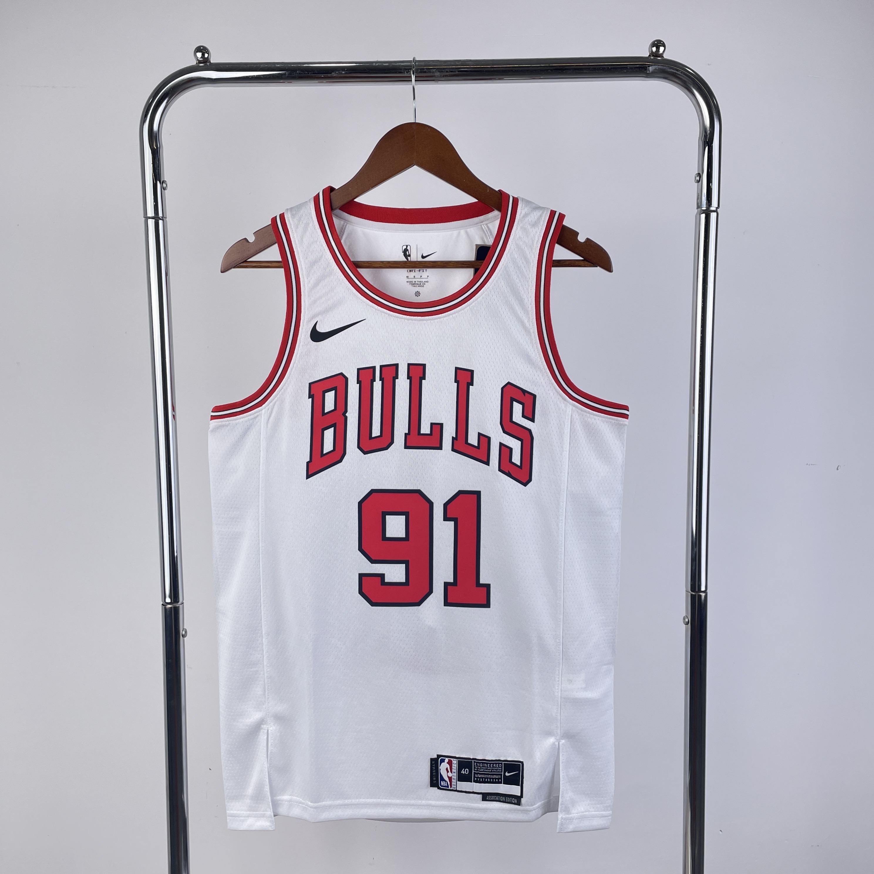 '23 Bulls white # 91 Rodman