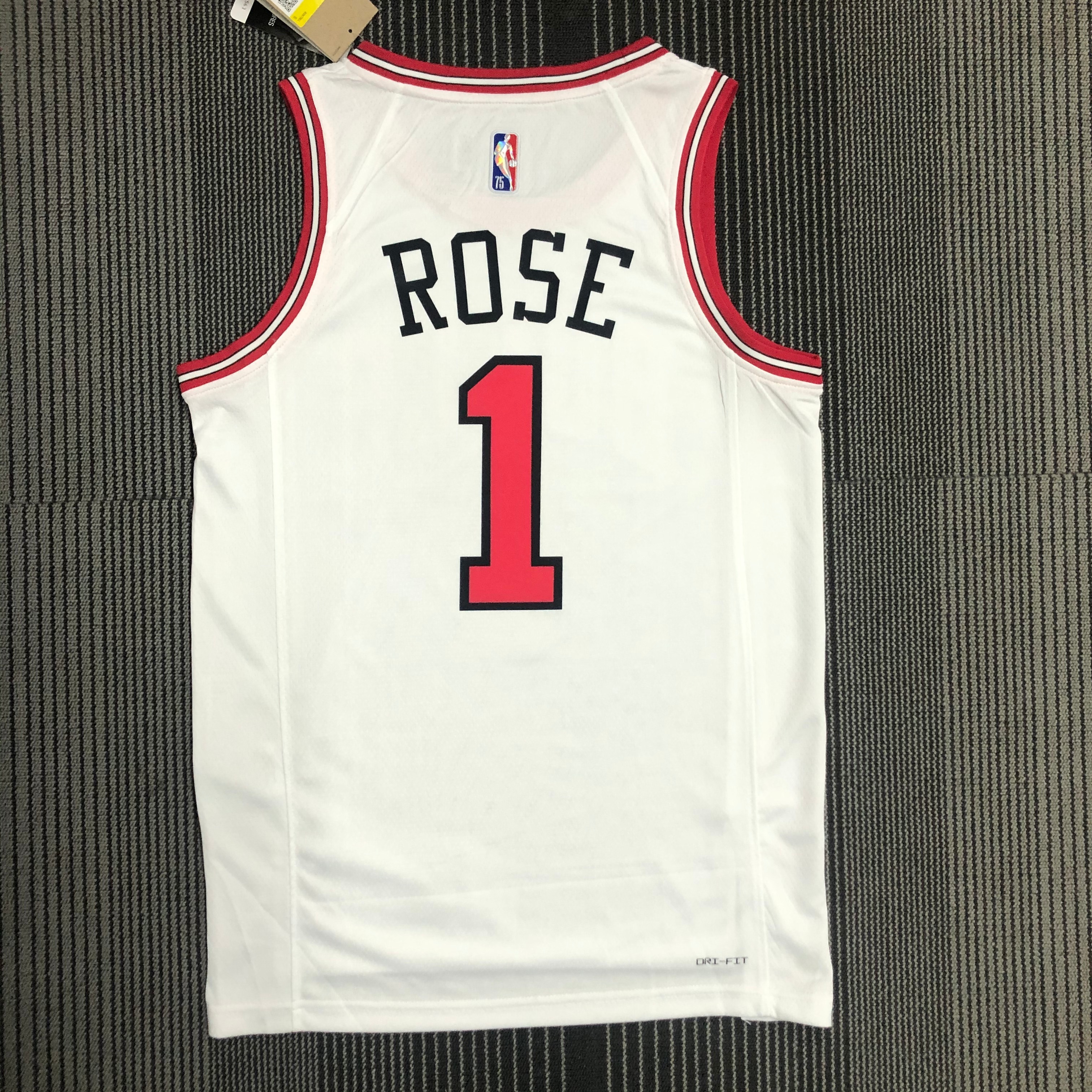 75th anniversary Bulls white No. 1 Rose