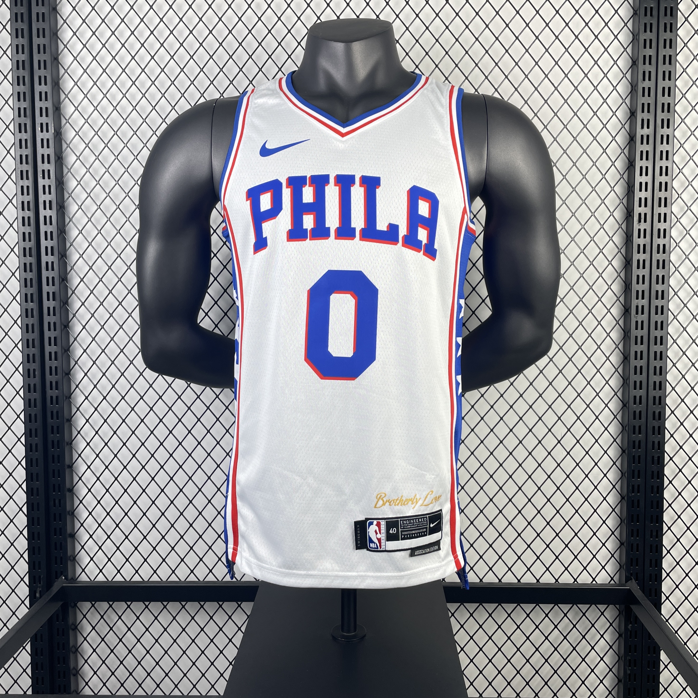 '23 Sixers home white No. 0 Maxey