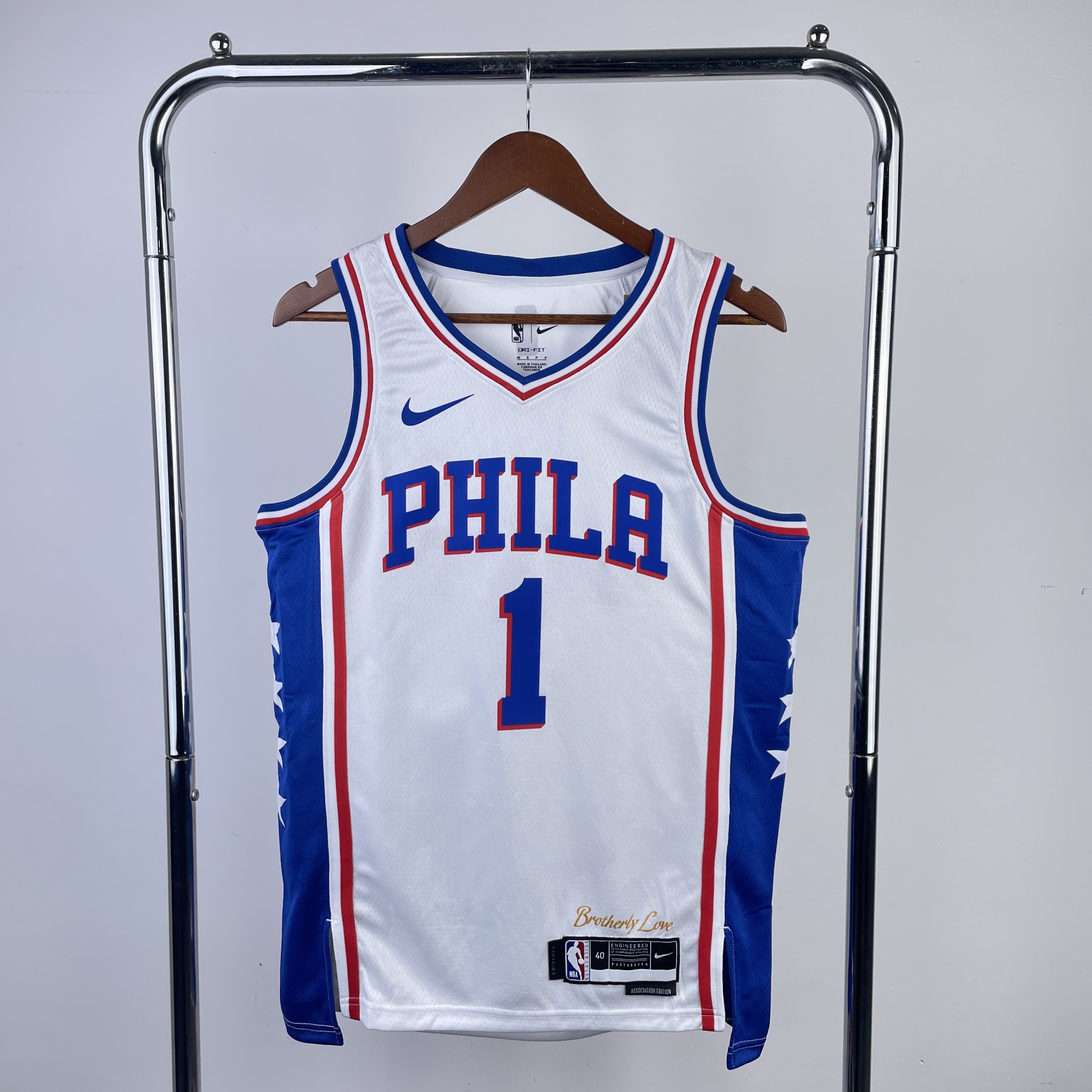 23 season 76ers home white No. 1 Harden